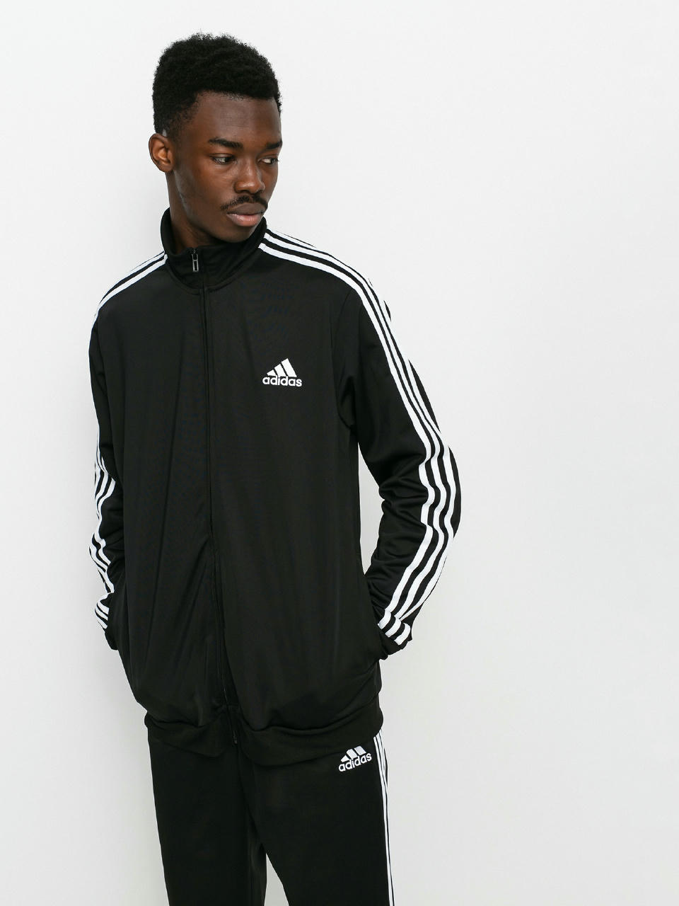 adidas Dres Adidas Essentials 3 Stripes Sweatshirt (black/white)