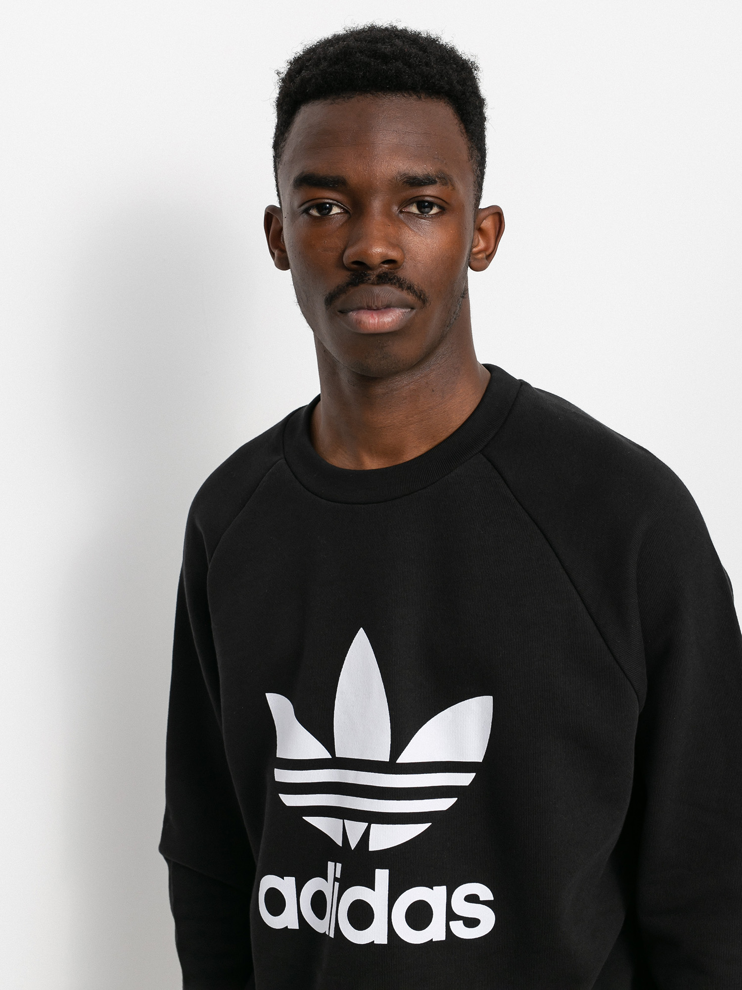 Logo Adidas Trefoil Sweatshirt Black Adidas Originals Trefoil Half