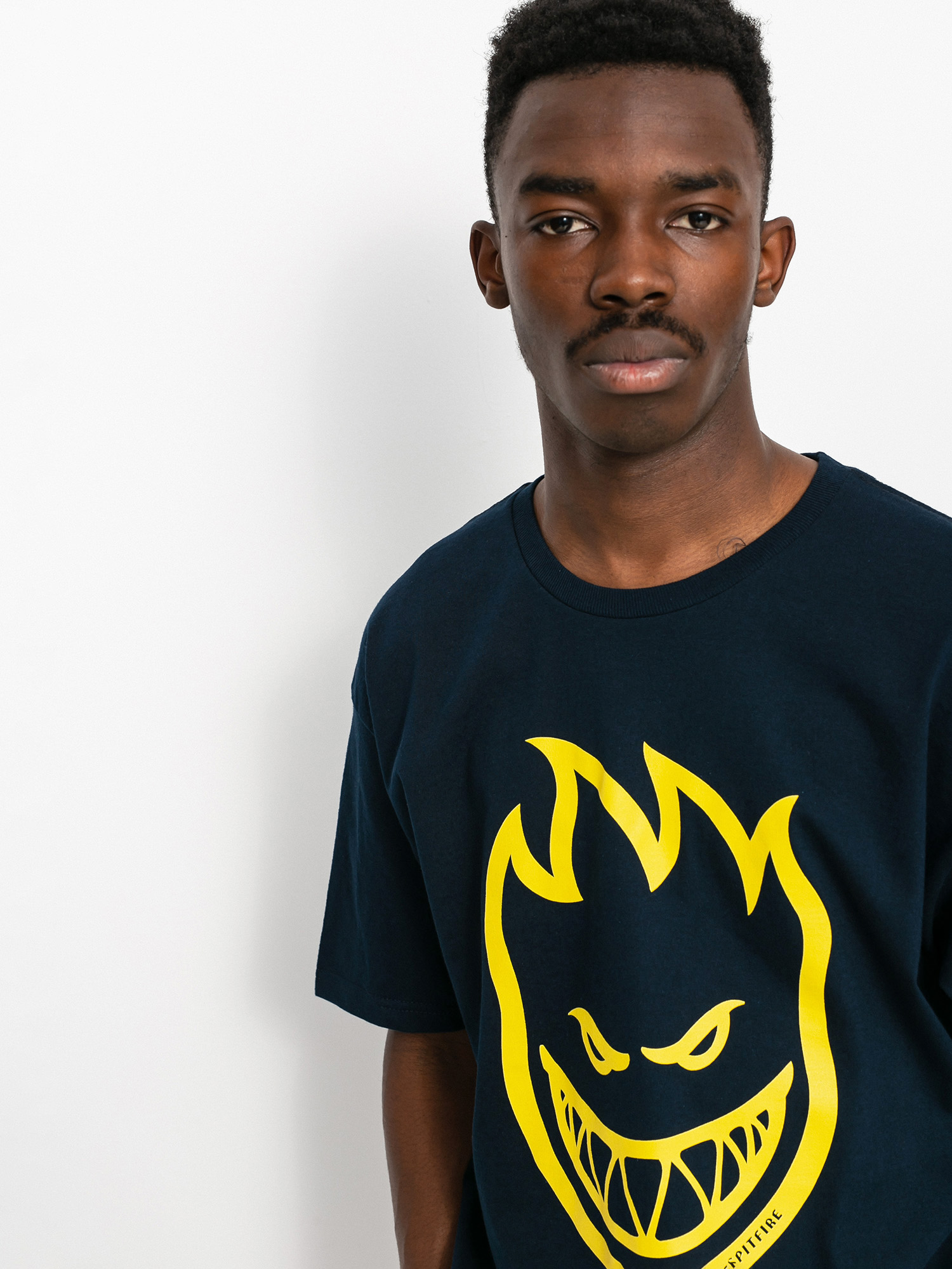 Spitfire Bighead T-shirt (navy/yellow)