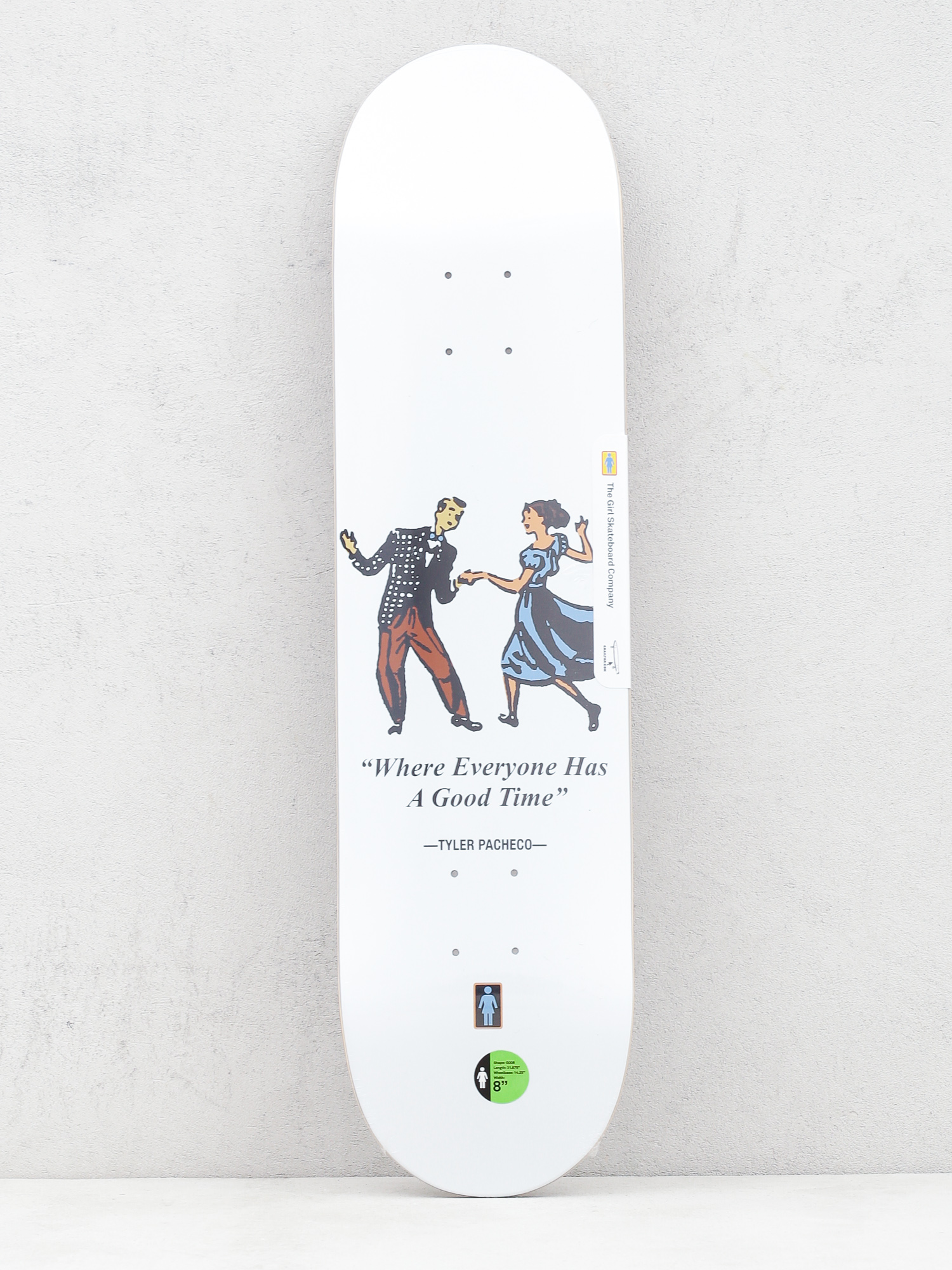 Girl Skateboard Pacheco Good Times W41 Deck (white)