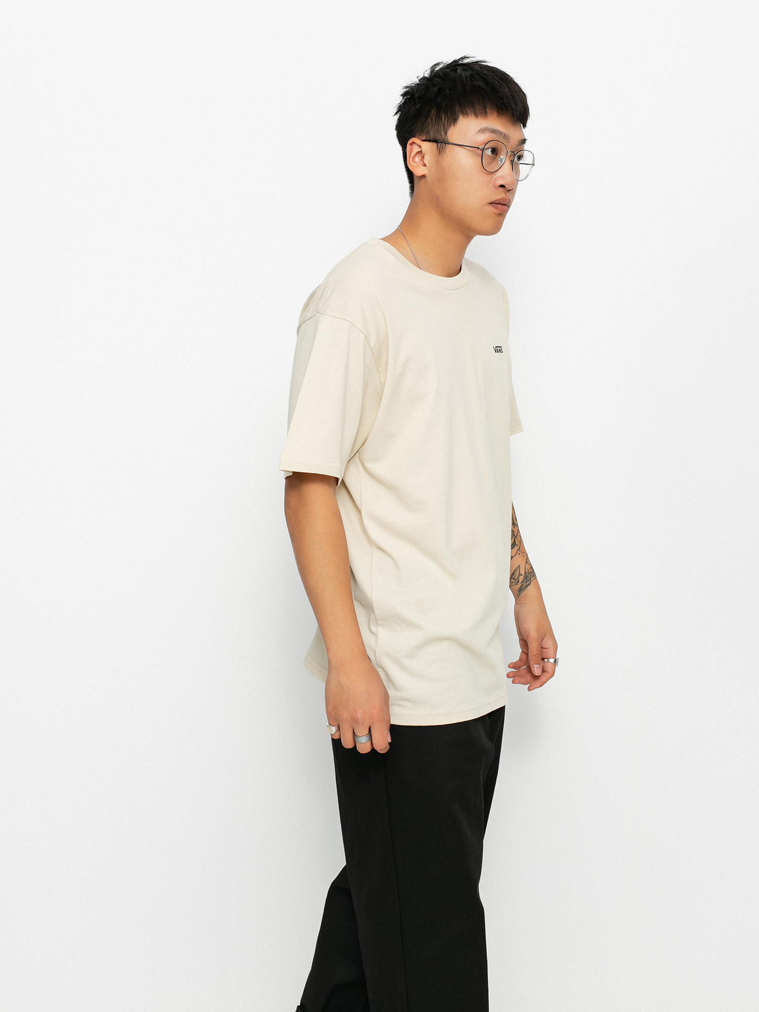 Vans Left Chest Logo T-shirt (oatmeal/black)