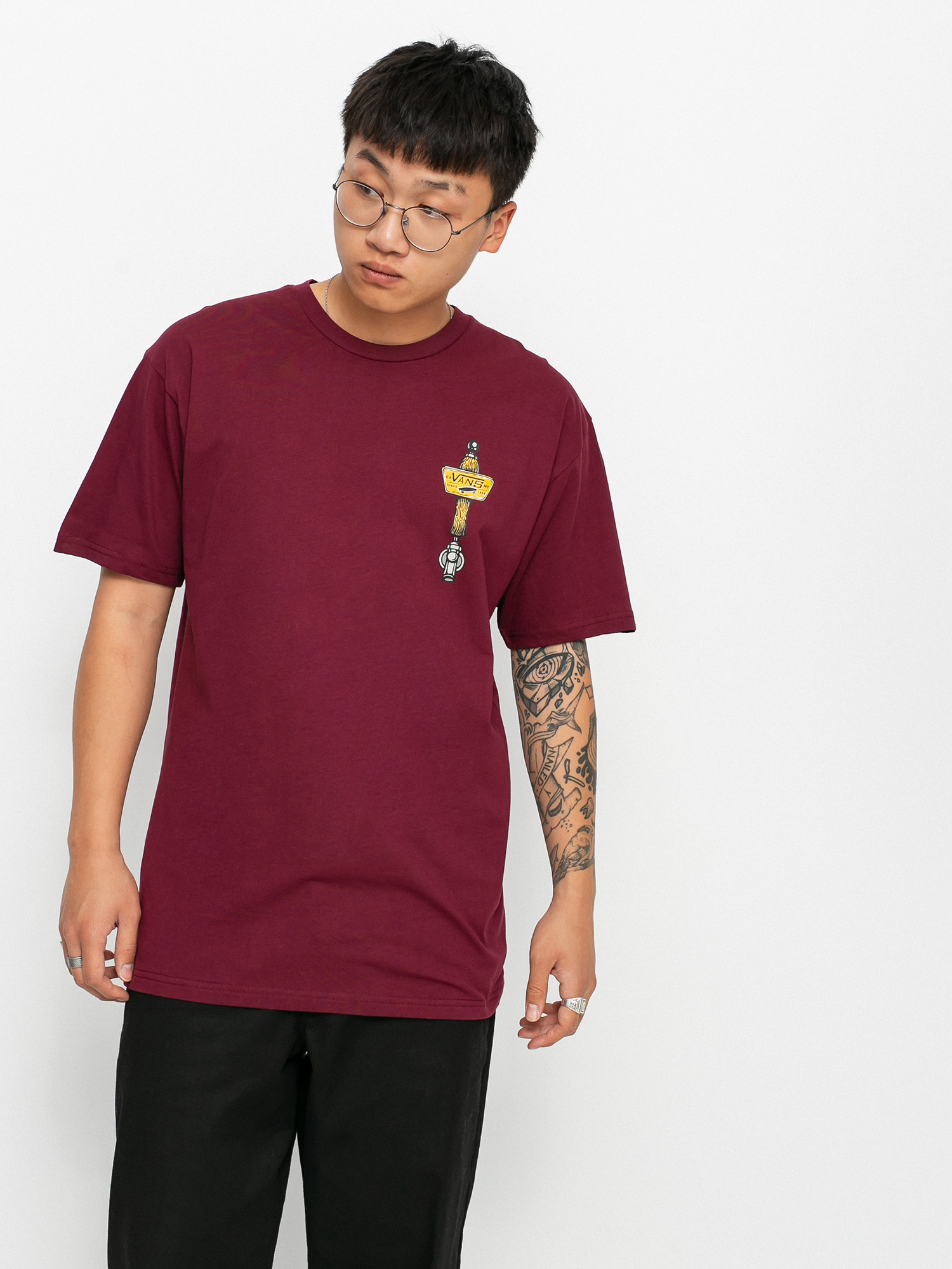 Vans Off The Wall Tavern T-shirt (burgundy)