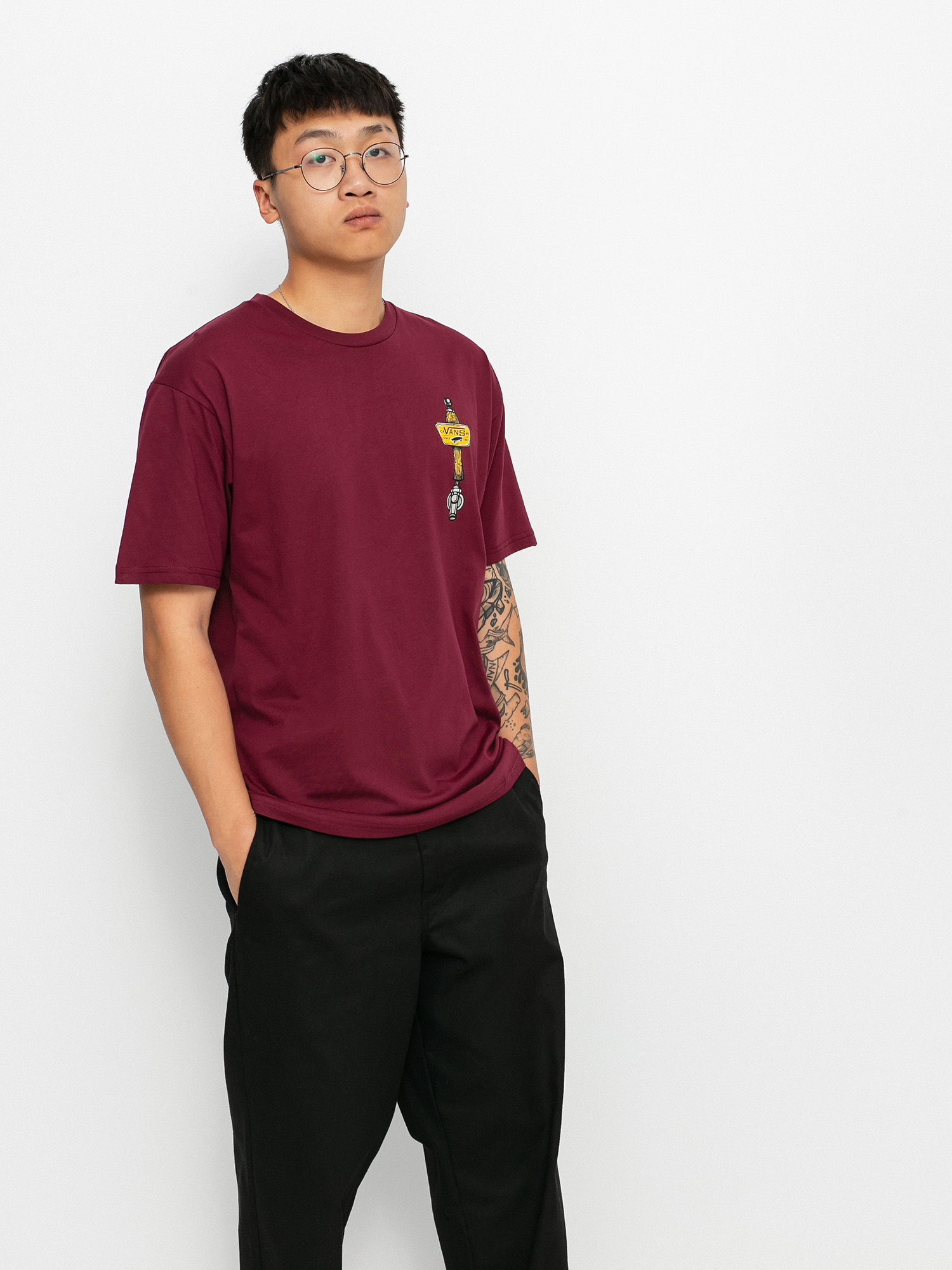 Vans Off The Wall Tavern T-shirt (burgundy)