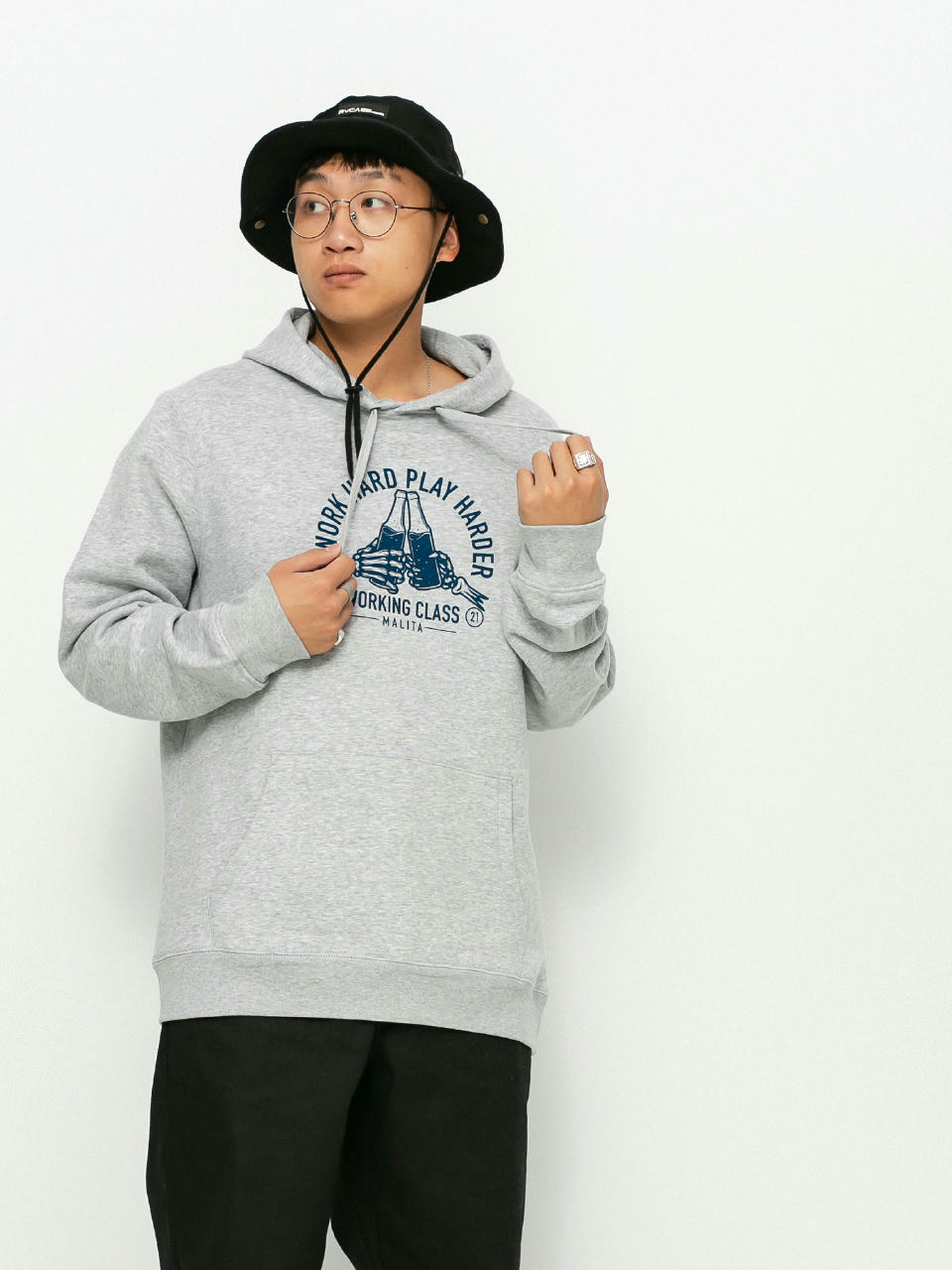 Malita Bottles HD Hoodie (heather grey)