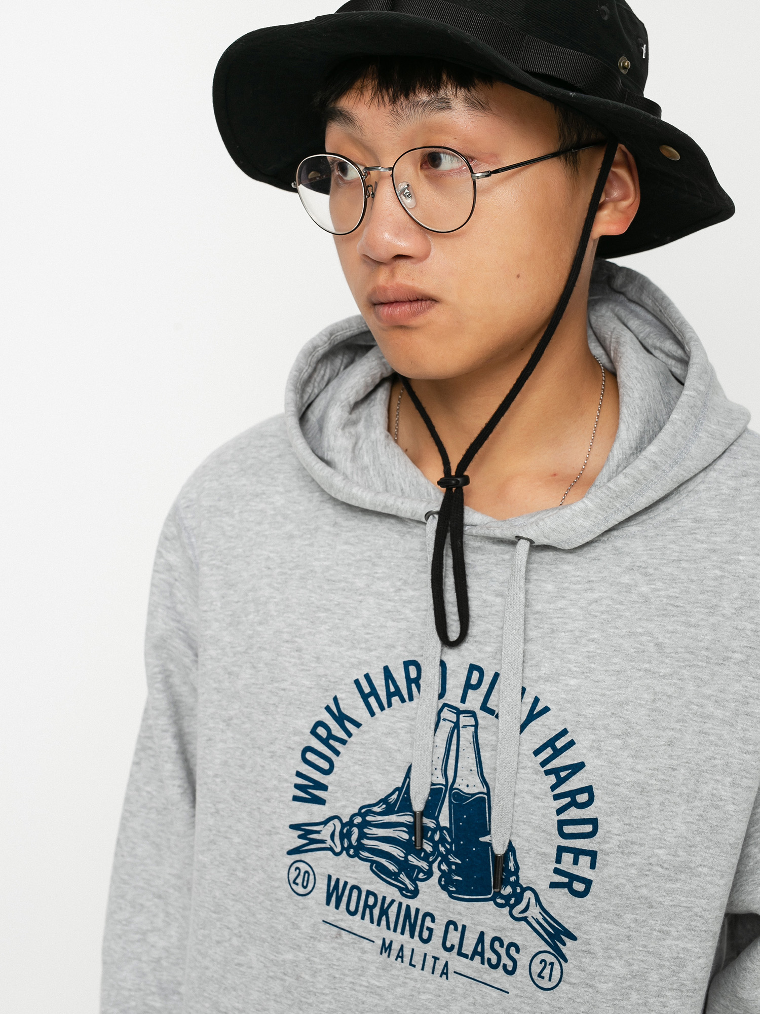 Malita Bottles HD Hoodie (heather grey)