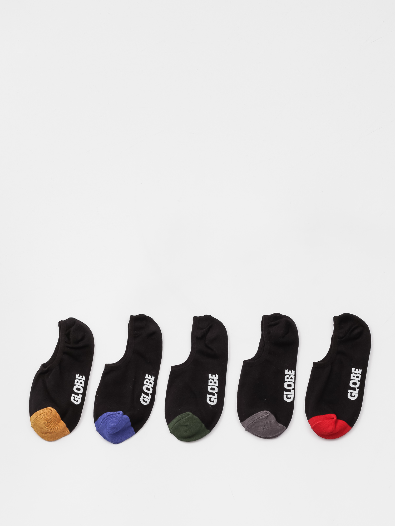 Globe Dip Invisible 5 Pack Socks (assorted)