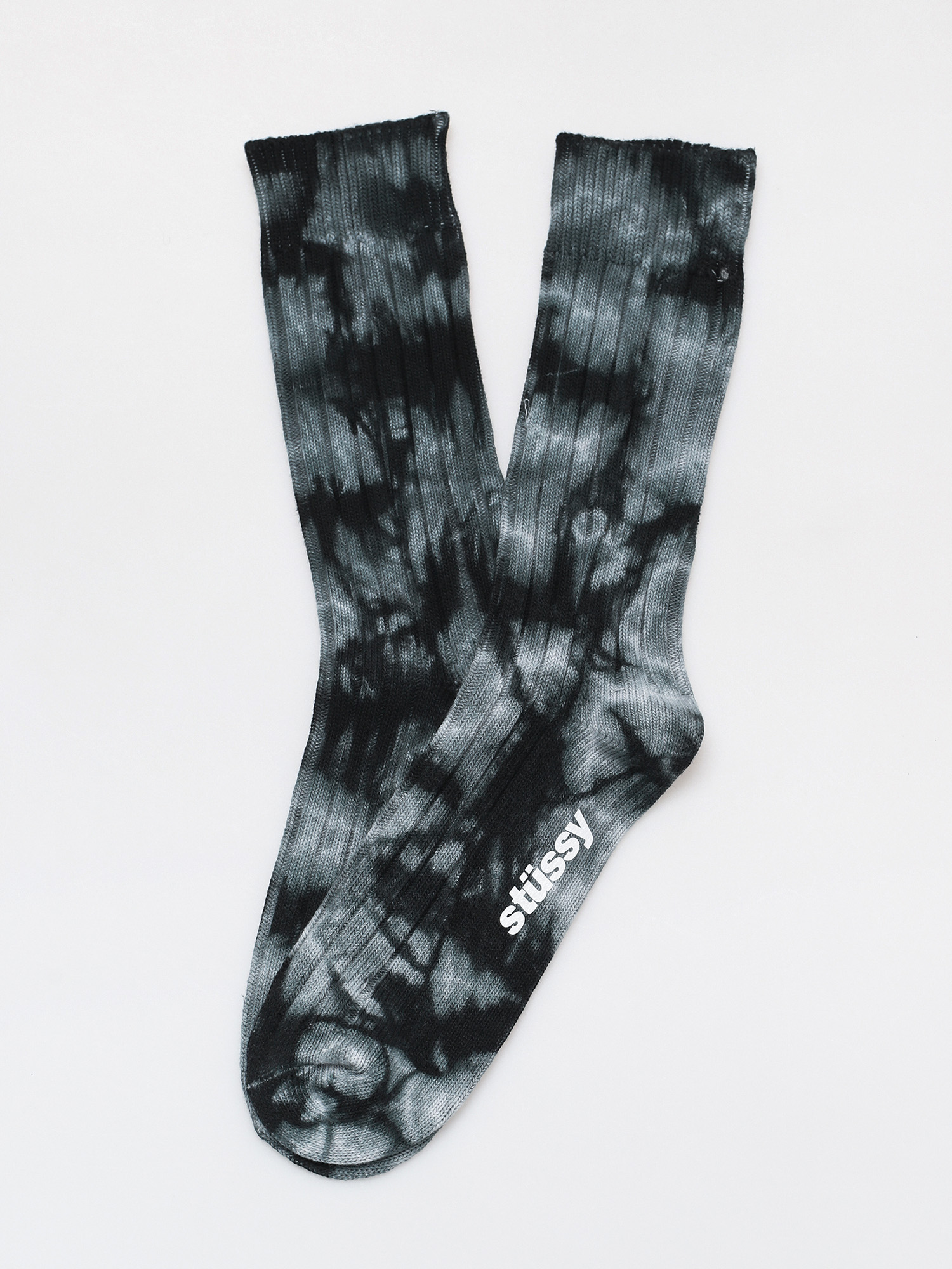 Stussy Dyed Ribbed Crew Socken (grey)