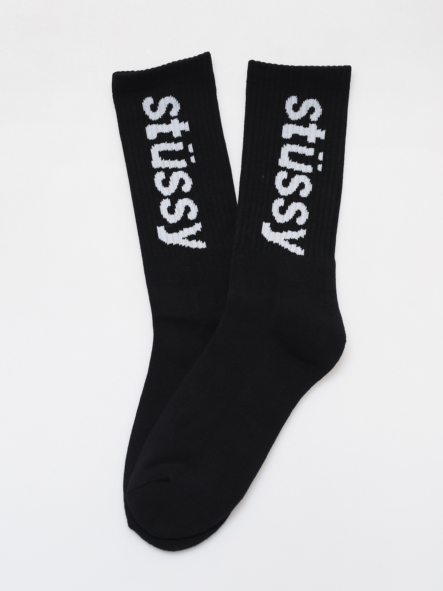 Stussy Helvetica Jacquard Crew Socken (black)