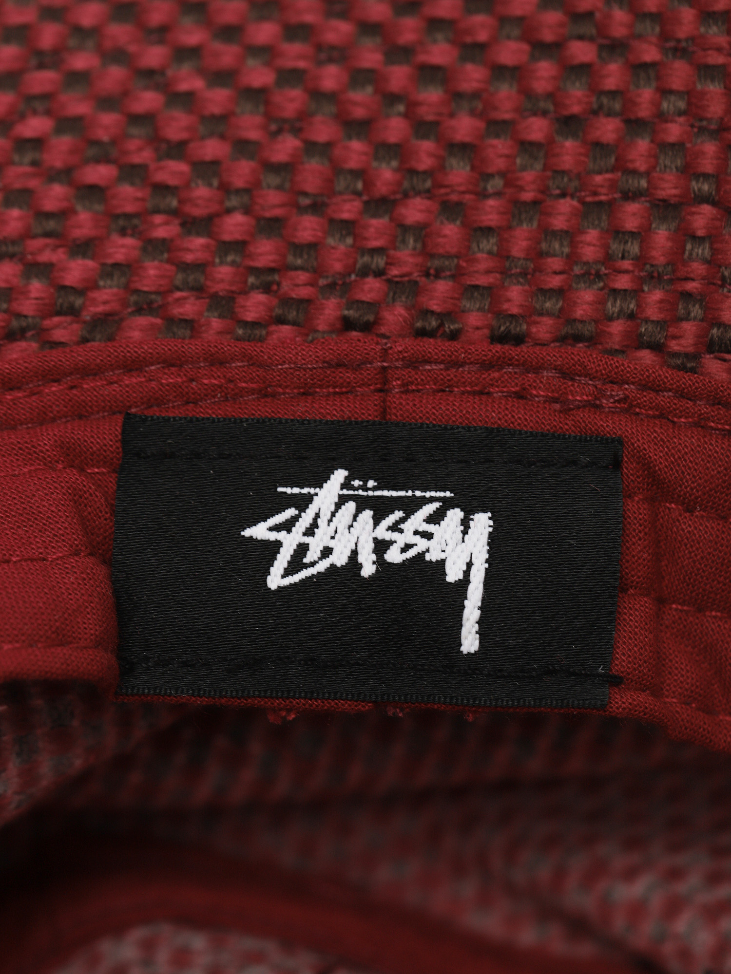 Stussy Jute Weave Bucket Hut (red)