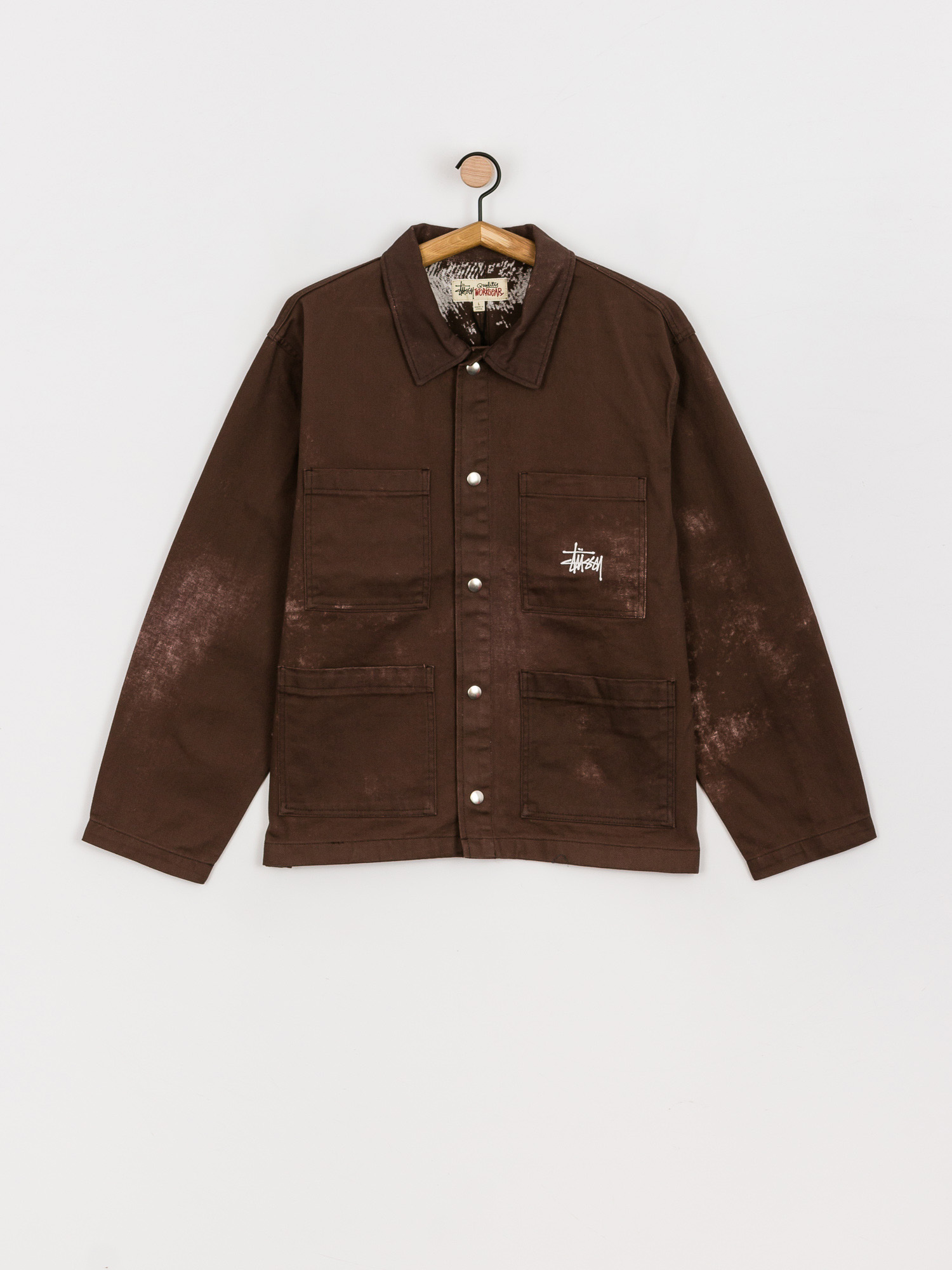 Stussy Spotted Bleach Chore Jacket - brown (brown)