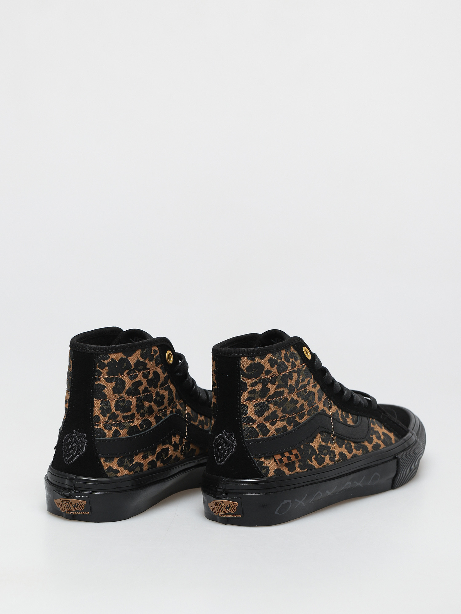 メルshops Vans Skate Sk8 Hi Decon Shoes - black (cher strauberry/cheetah)