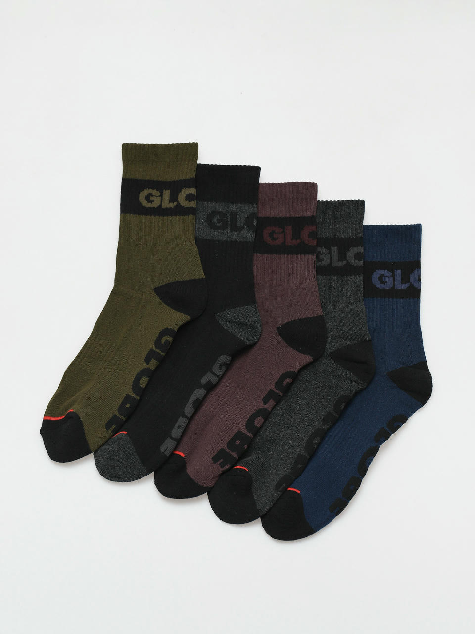 Globe Horizons Crew 5 Pack Socken (dark assorted)