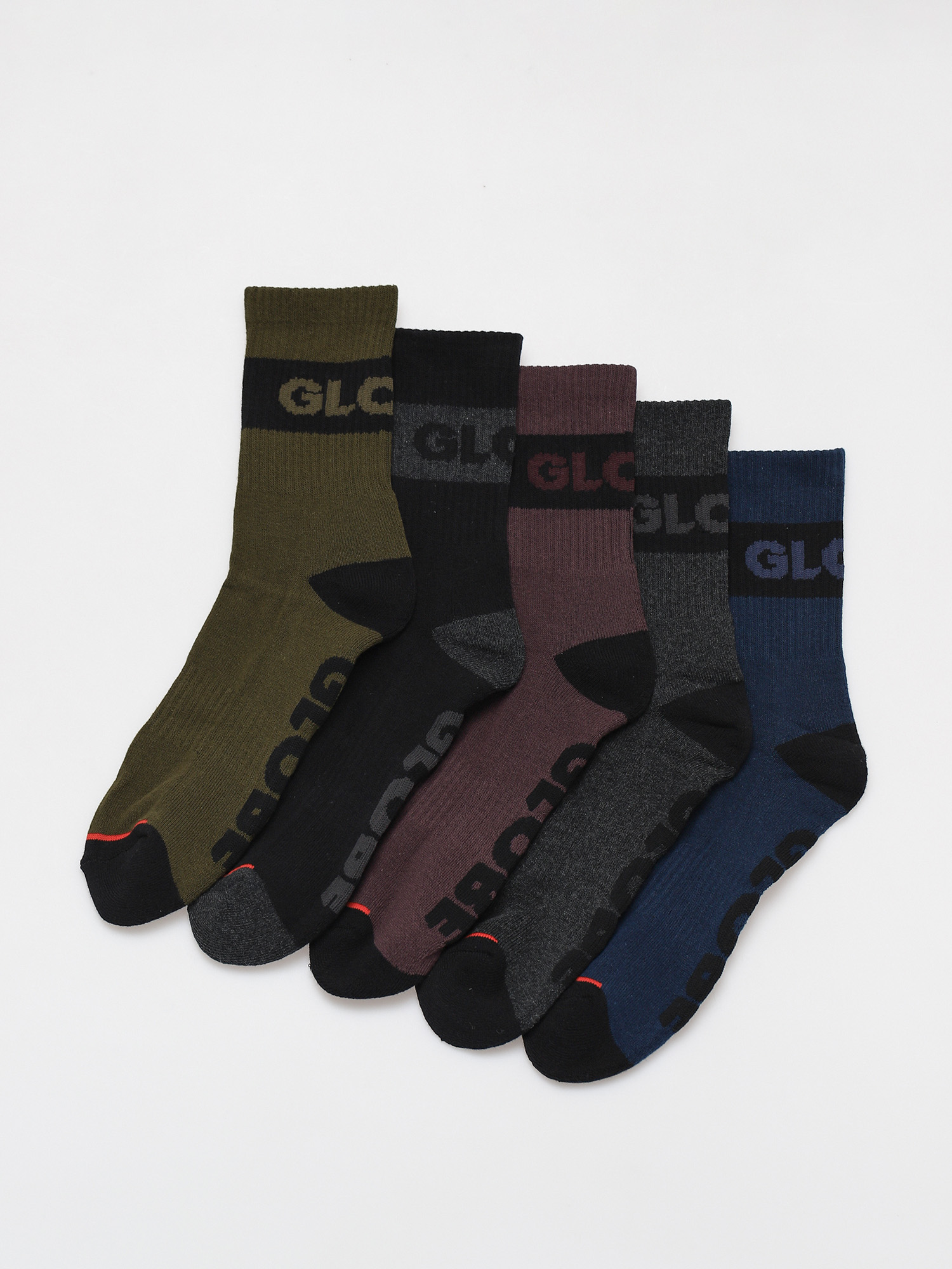 Globe Horizons Crew 5 Pack Socks