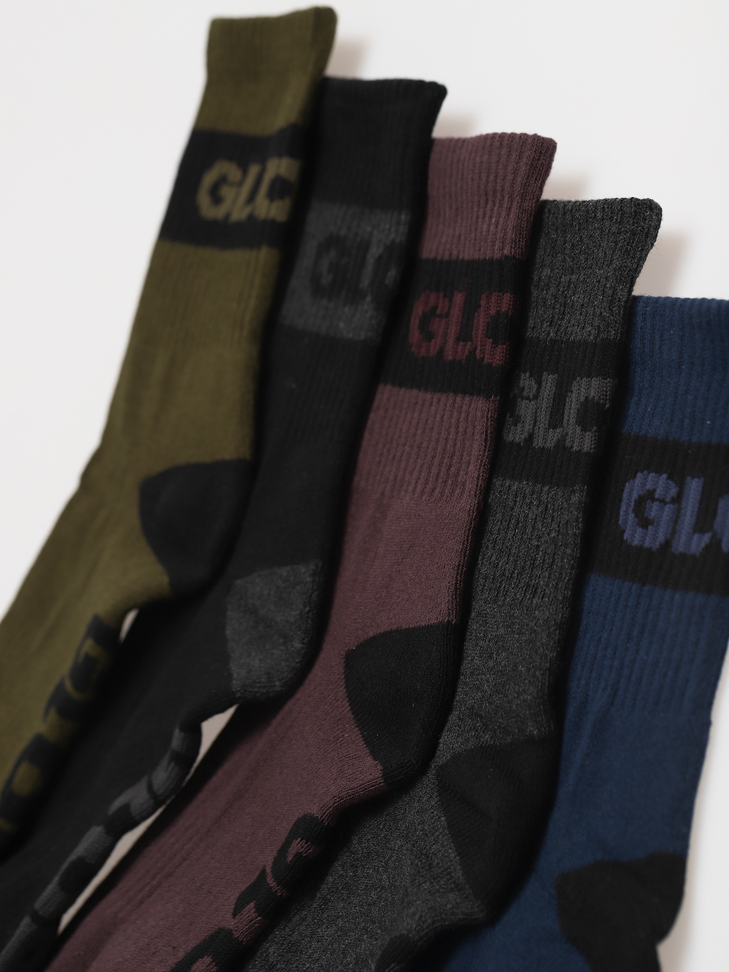 Globe Horizons Crew 5 Pack Socks (dark assorted)