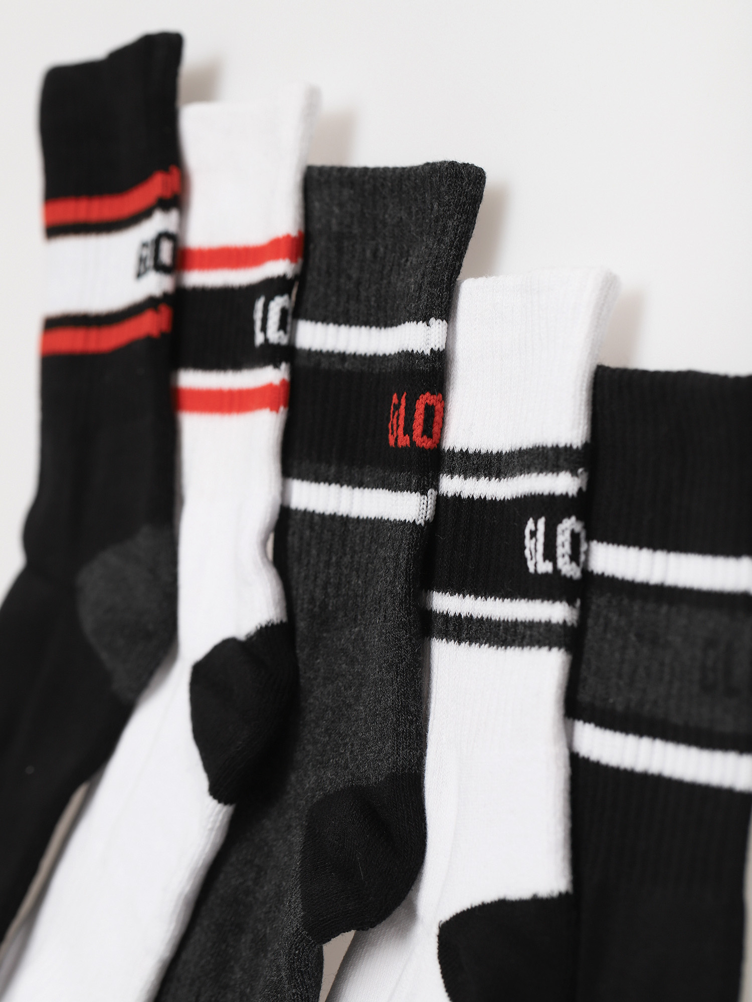 Globe Triple Stripe Crew 5 Pack Socken (assorted)