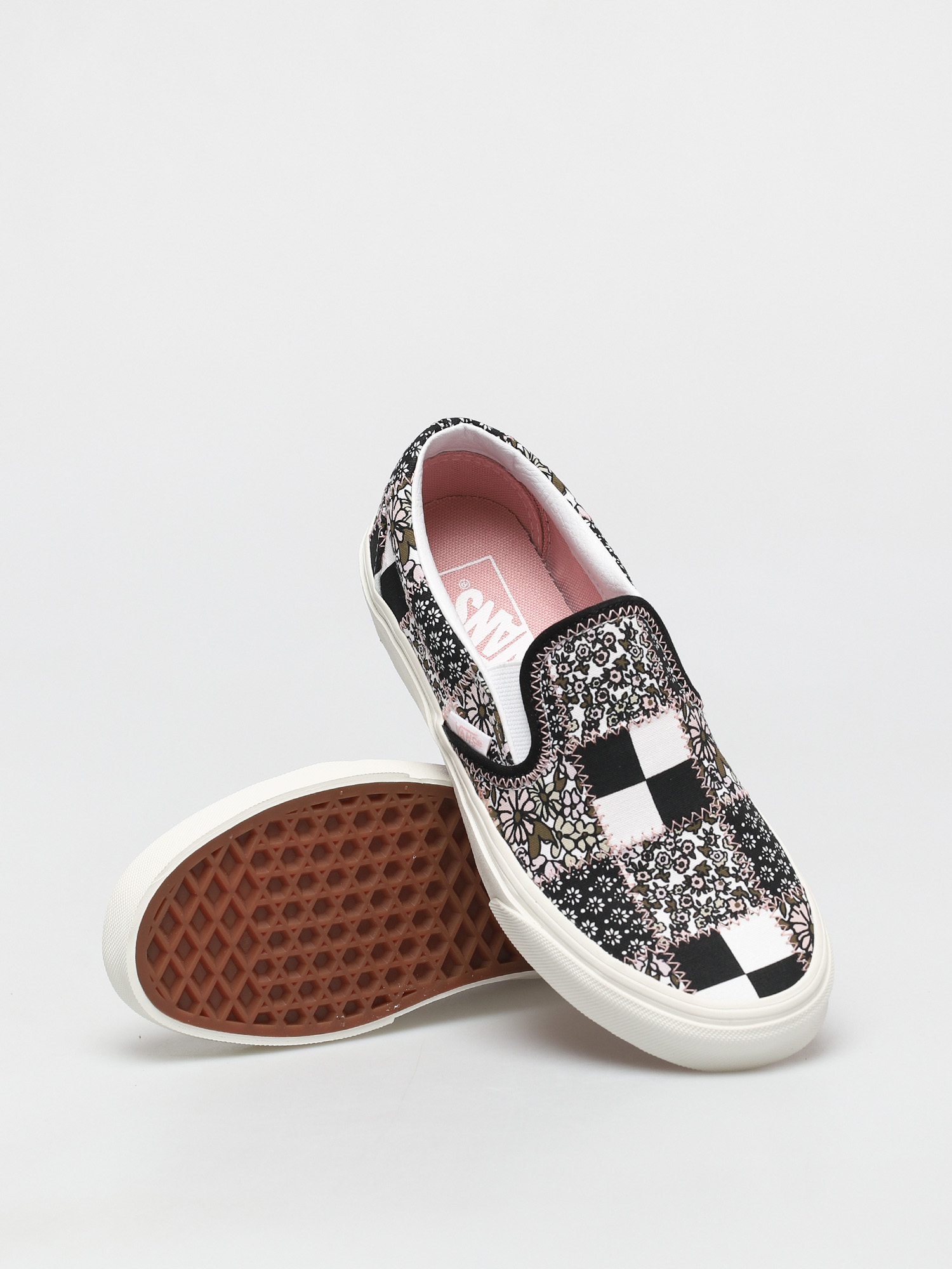 Vans patchwork hotsell slip on