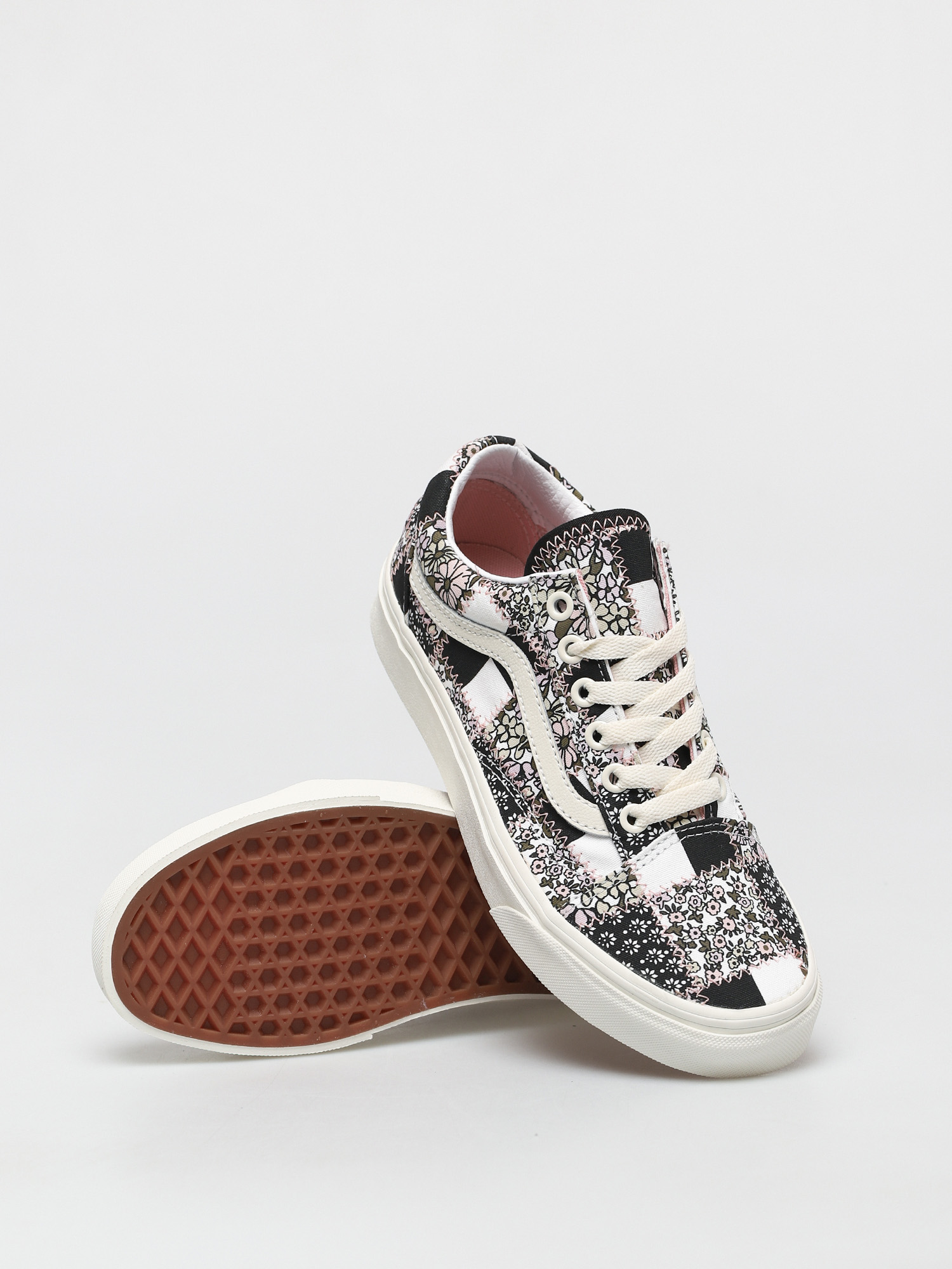 vans tie print patchwork