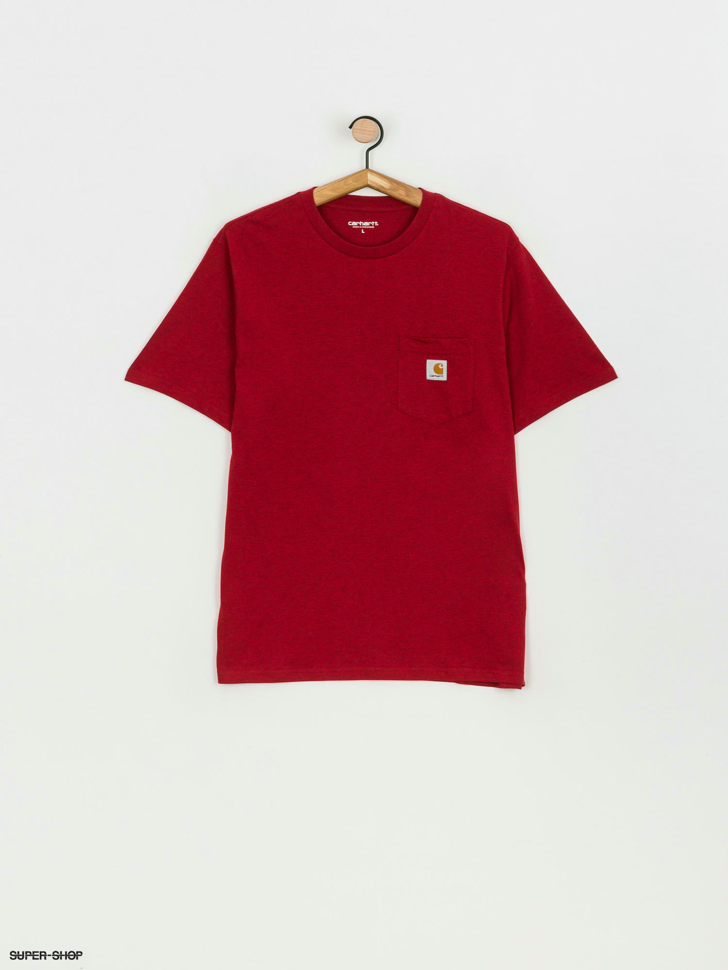 Carhartt WIP pocket T-shirt in red heather