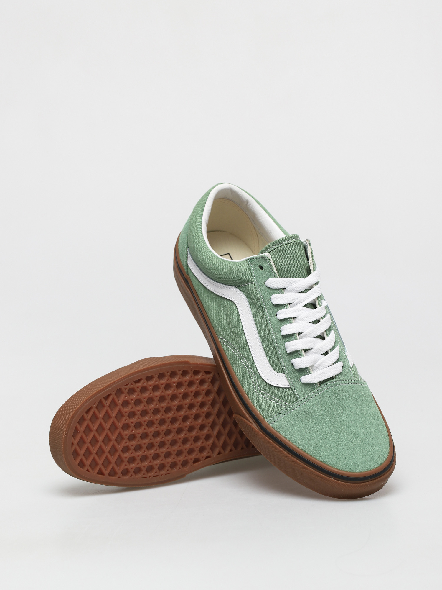 True Old Skool Gum Vans Old Skool Shoes (gum/basil/true White)
