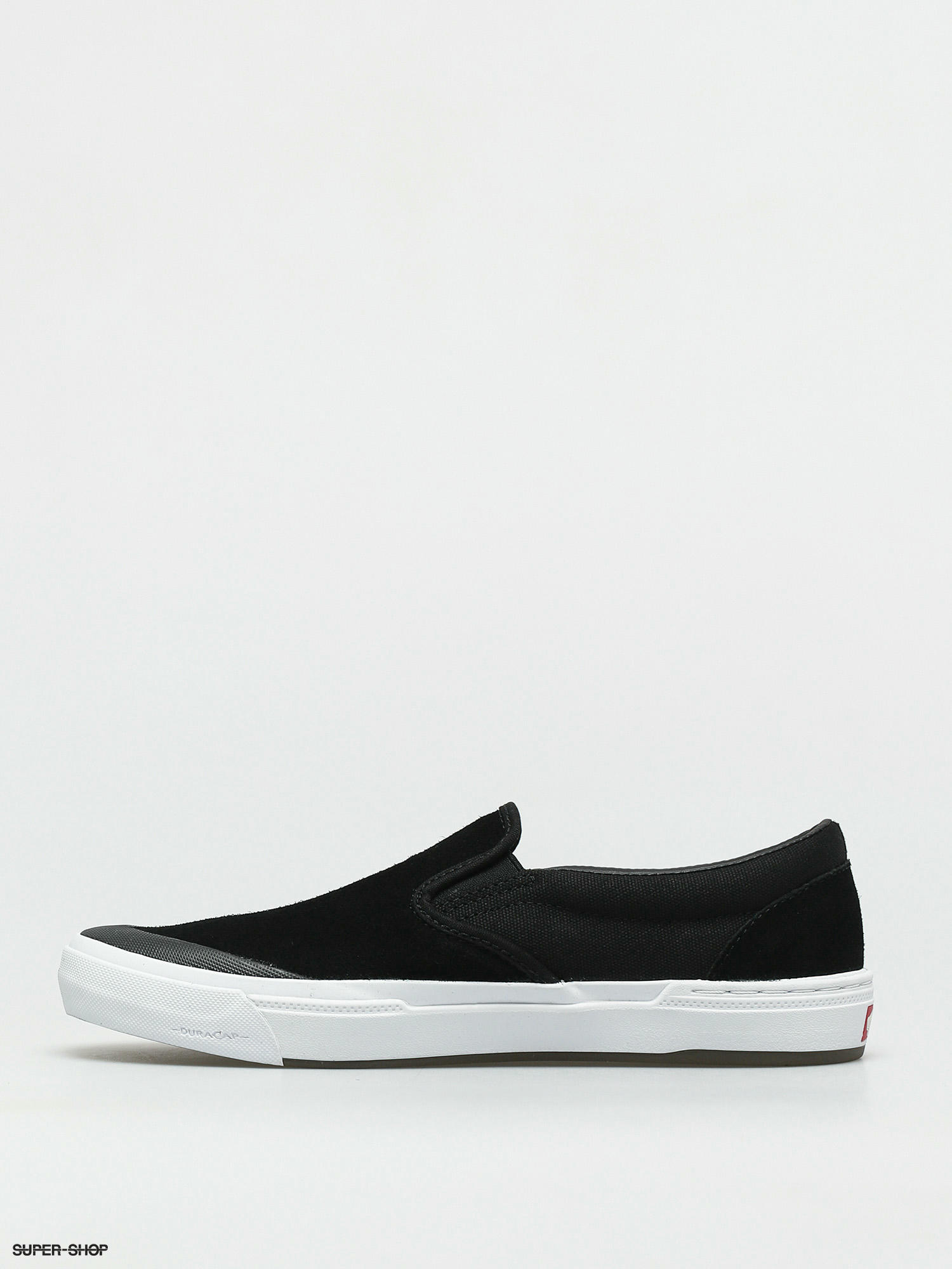 Black vans white outlet sole slip on