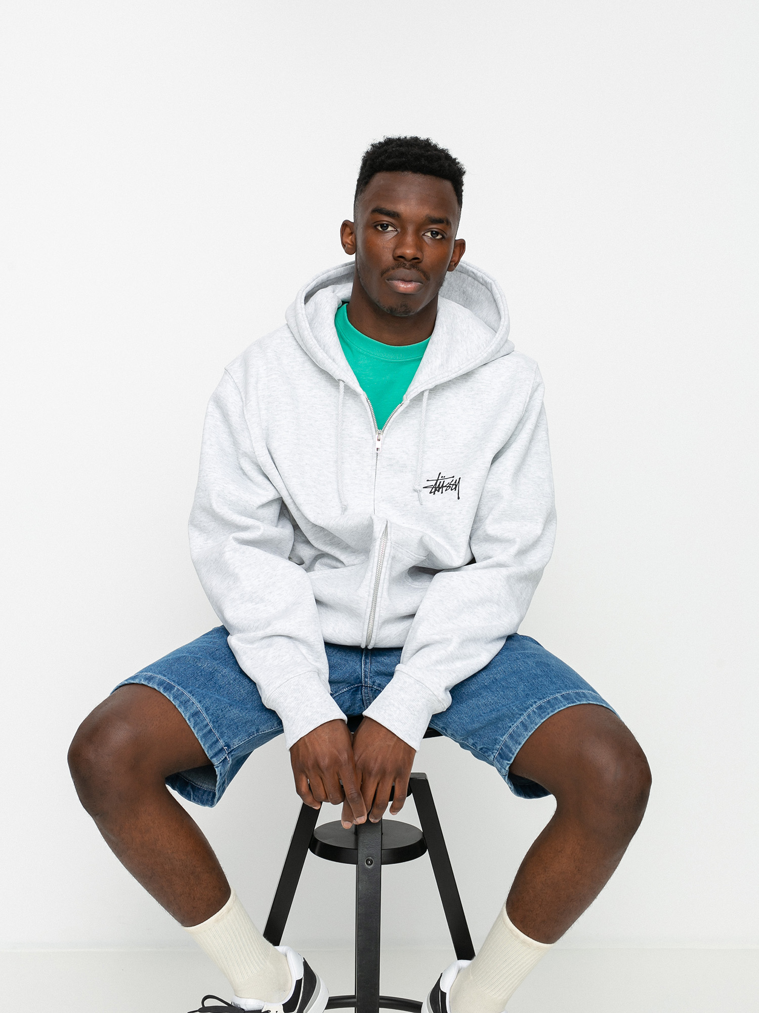 Stussy Basic ZHD Hoodie - grey (ash heather)