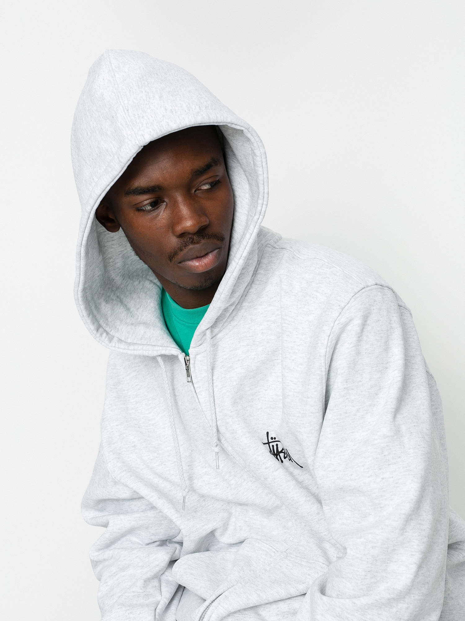 Stussy Basic ZHD Hoodie - grey (ash heather)