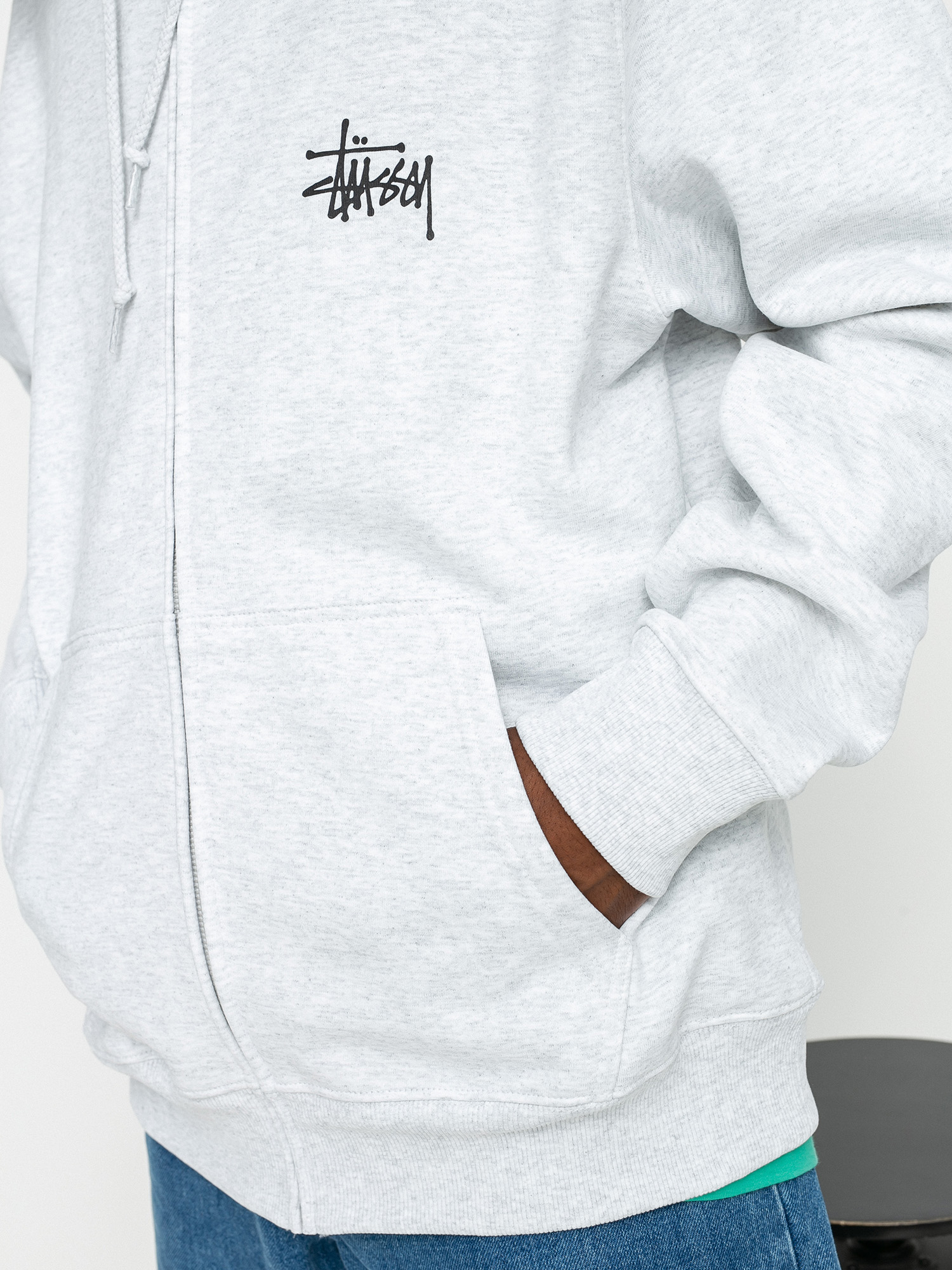 Stussy Basic ZHD Hoodie - grey (ash heather)
