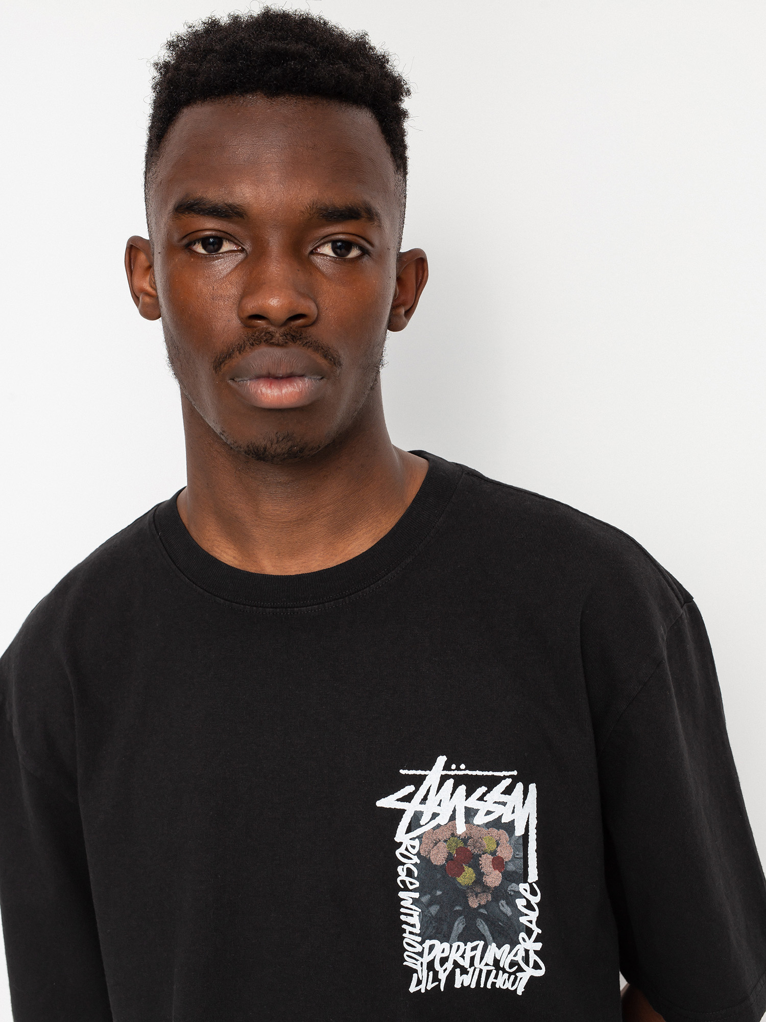 Stussy Camellias Pig. Dyed T-shirt - black (black)