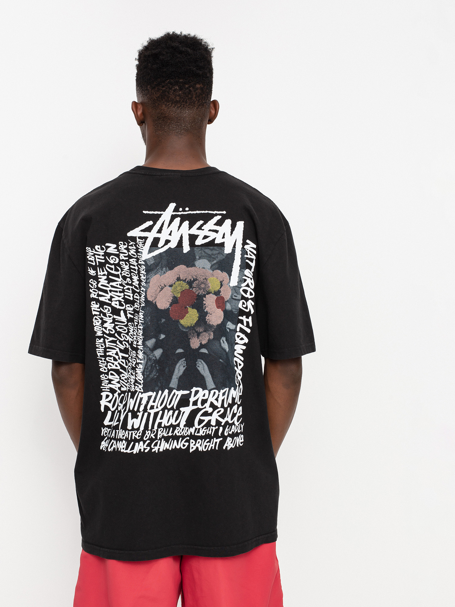Stussy Camellias Pig. Dyed T-shirt - black (black)