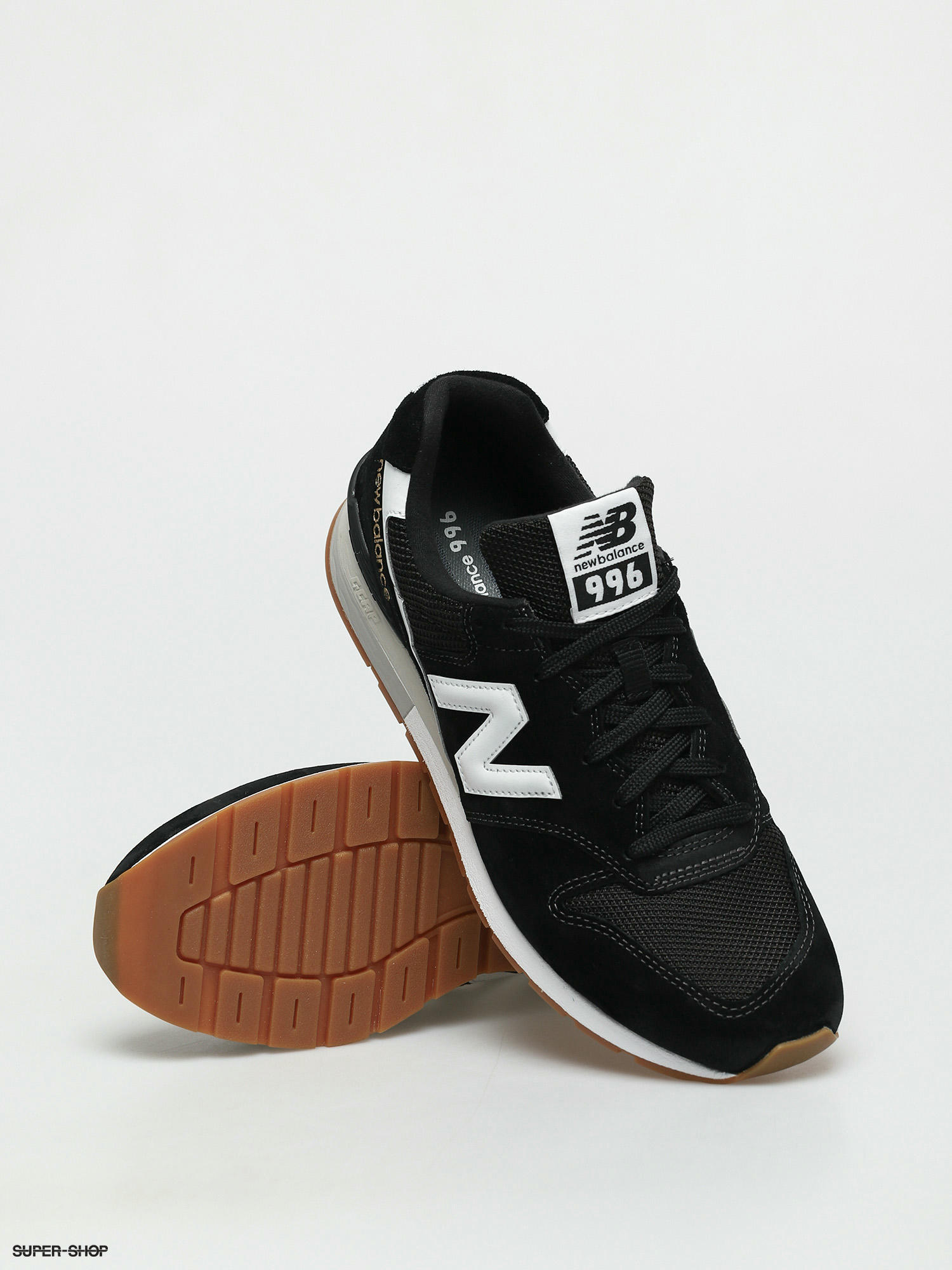 New balance 996 black suede 2024 trainers