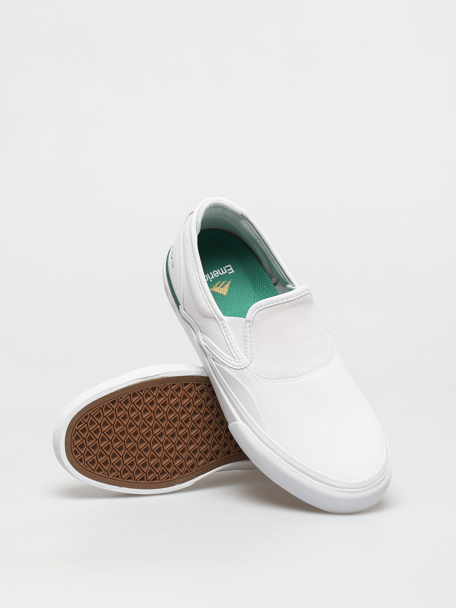 Emerica Wino G6 Slip On Shoes (white/green)