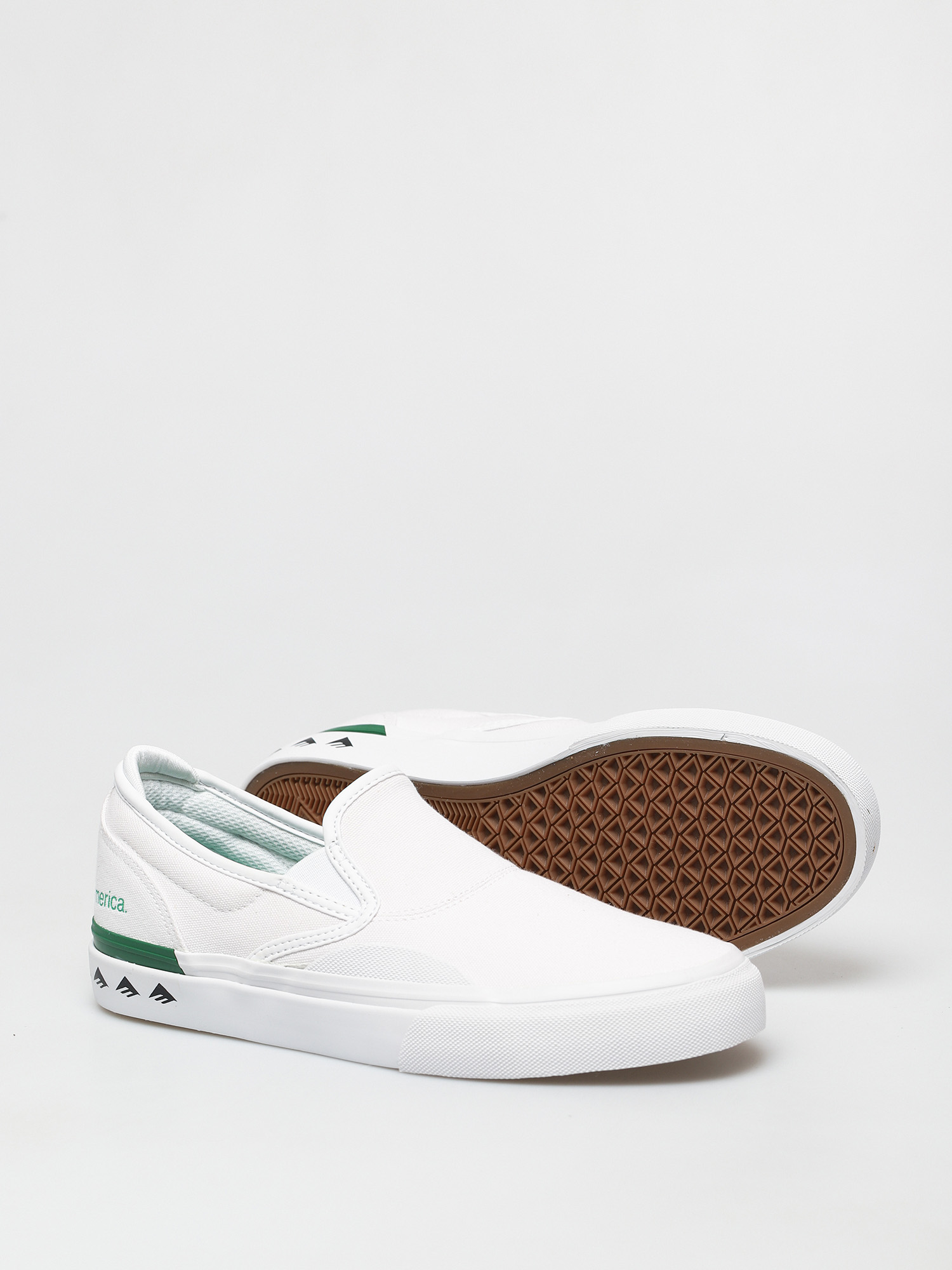 Emerica Wino G6 Slip On Shoes (white/green)