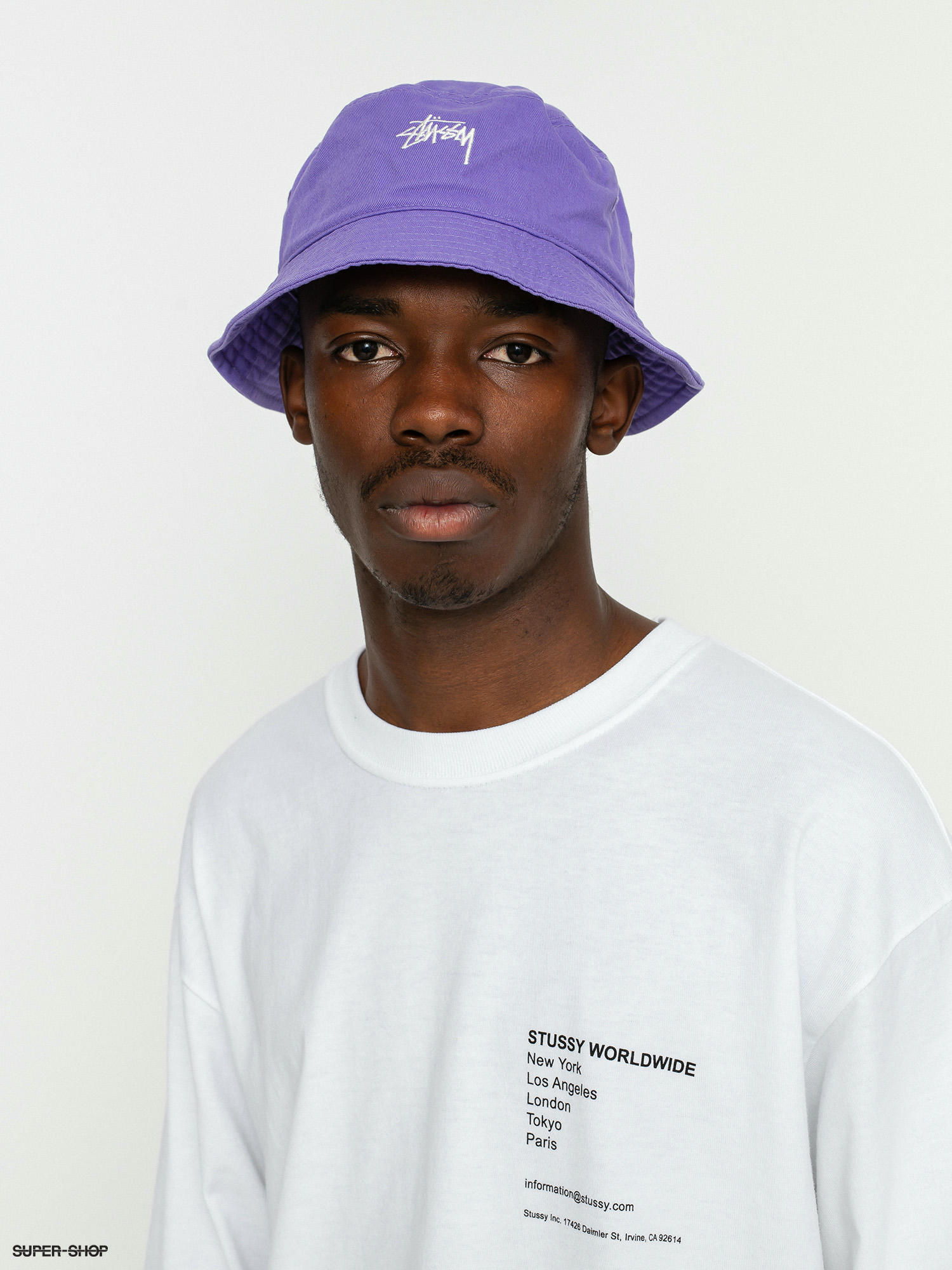 Stussy Stock Bucket Hat (violet)