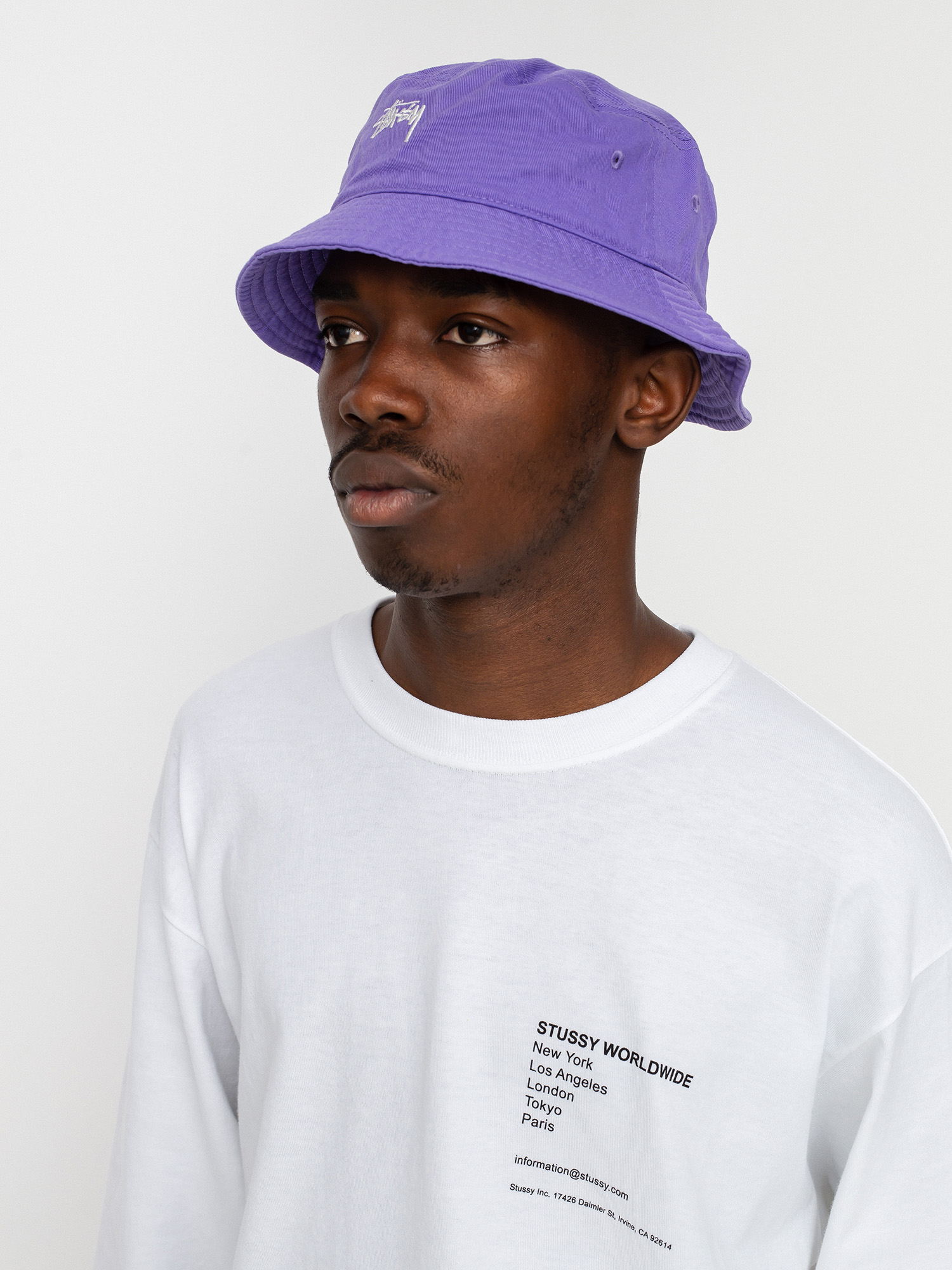 Stussy Stock Bucket Hat (violet)