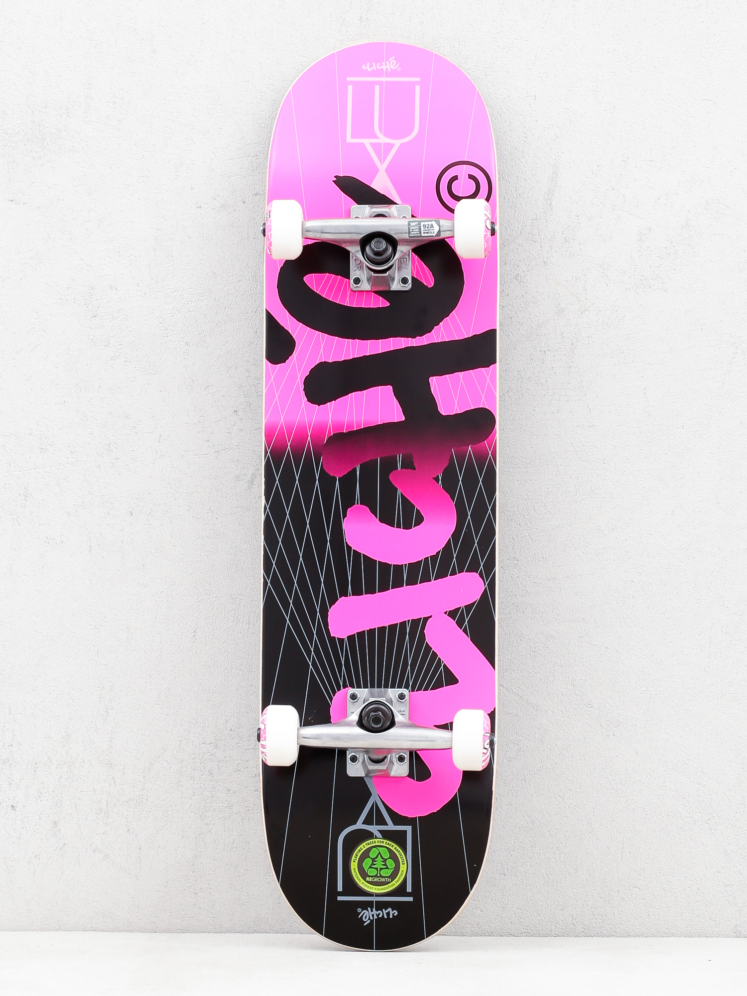 Cliche Lux Handwritten Skateboard (pink)