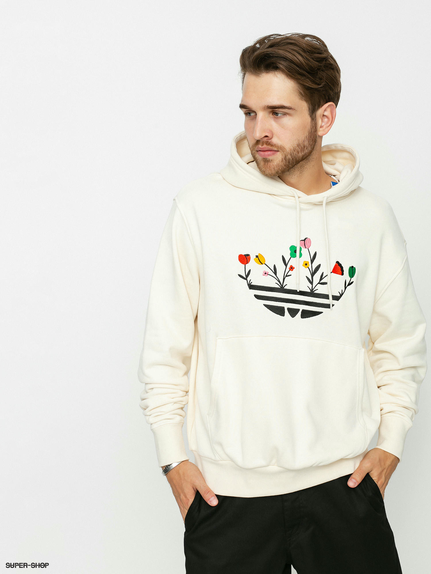 floral trefoil graphic sweatshirt