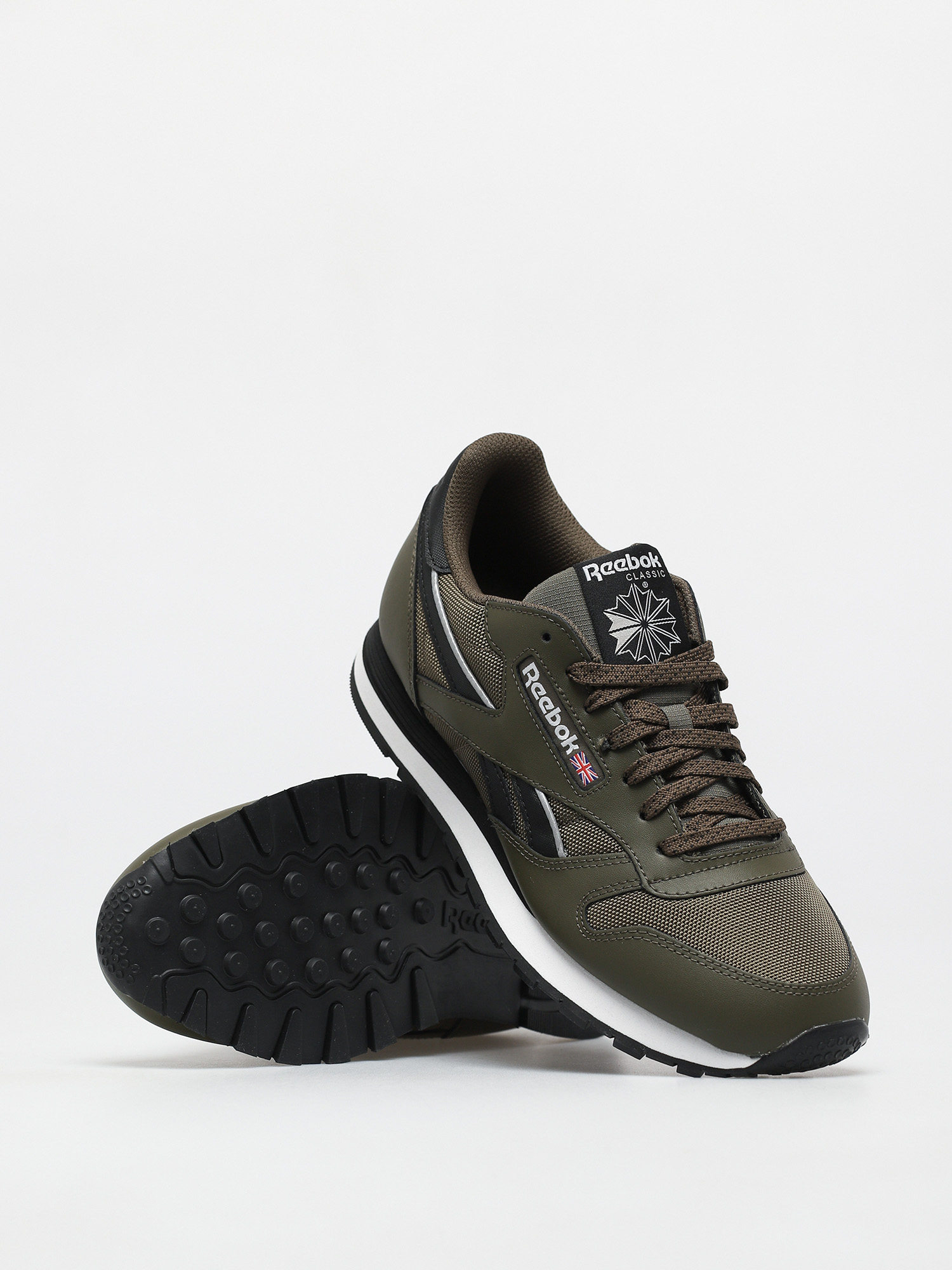 Reebok Cl Lthr Shoes (armygr/cblack/ftwwht)