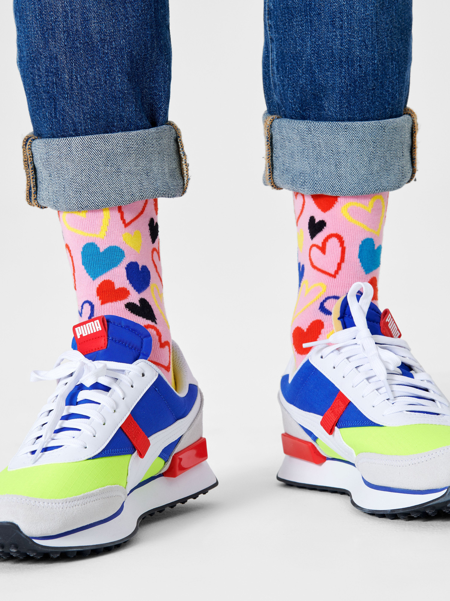 Happy Socks I Heart U Socks (pink/yellow)