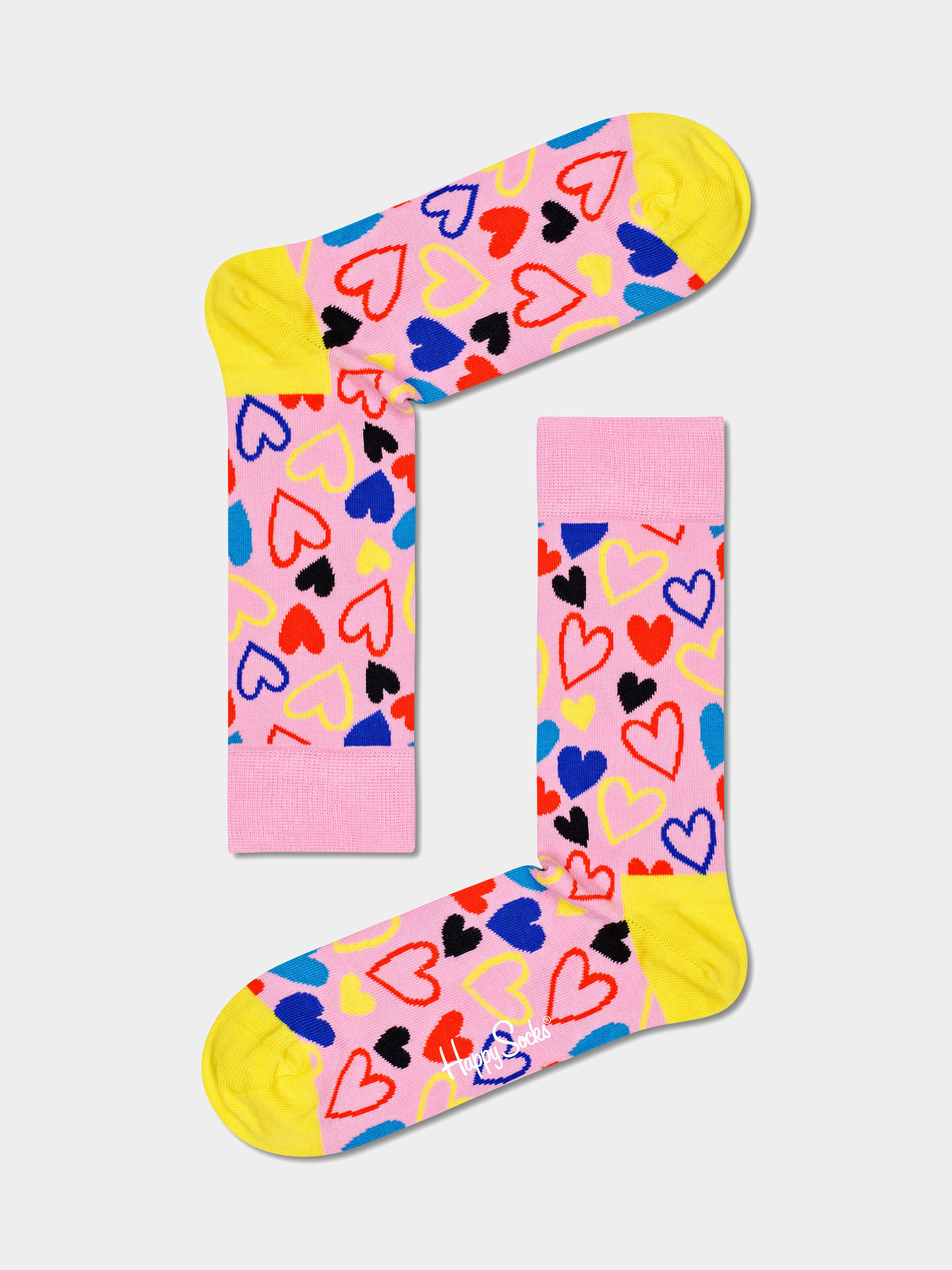 Happy Socks I Heart U Socks (pink/yellow)