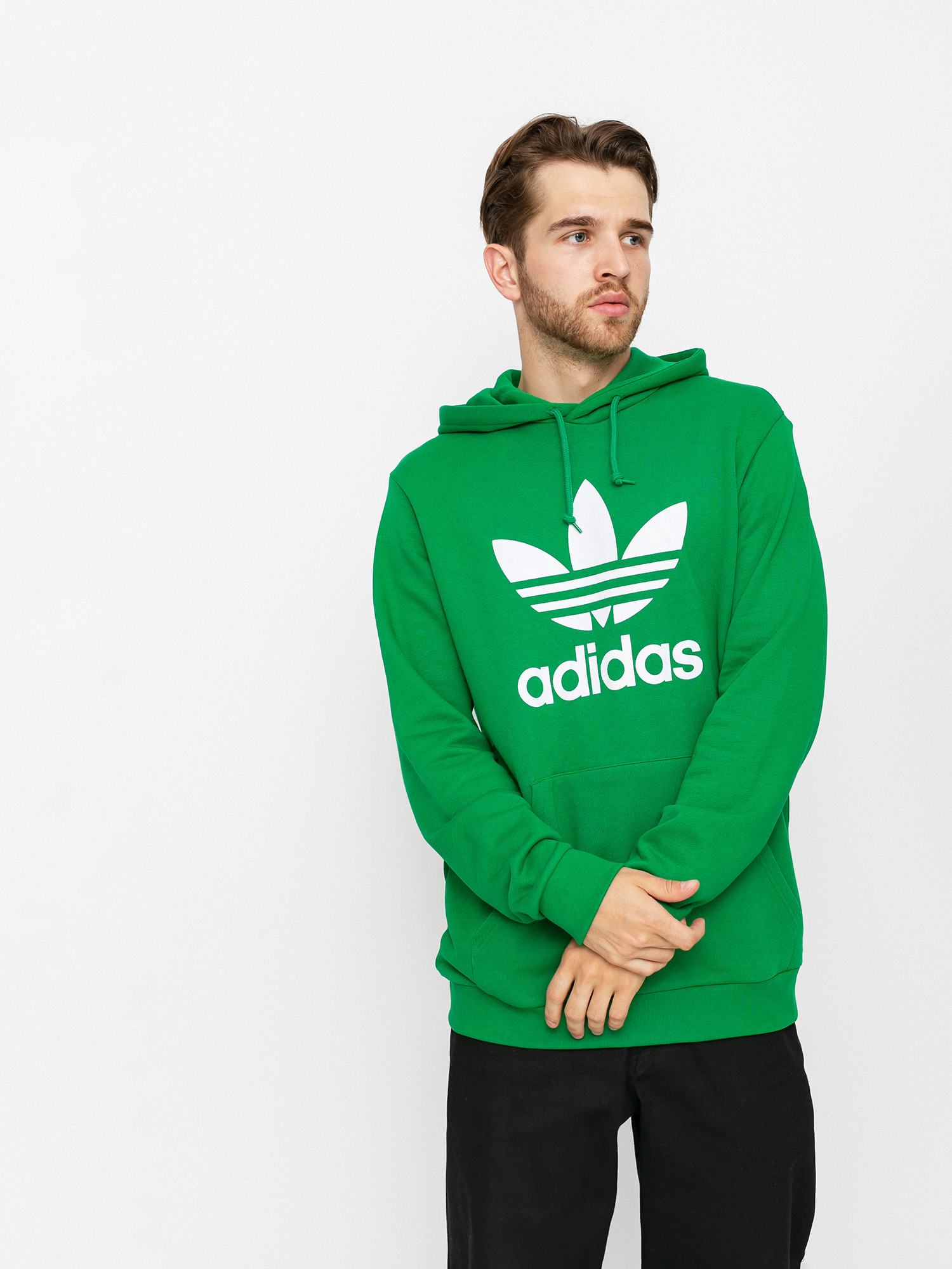 Adidas Originals Trefoil Hd Hoodie Mgreyh White