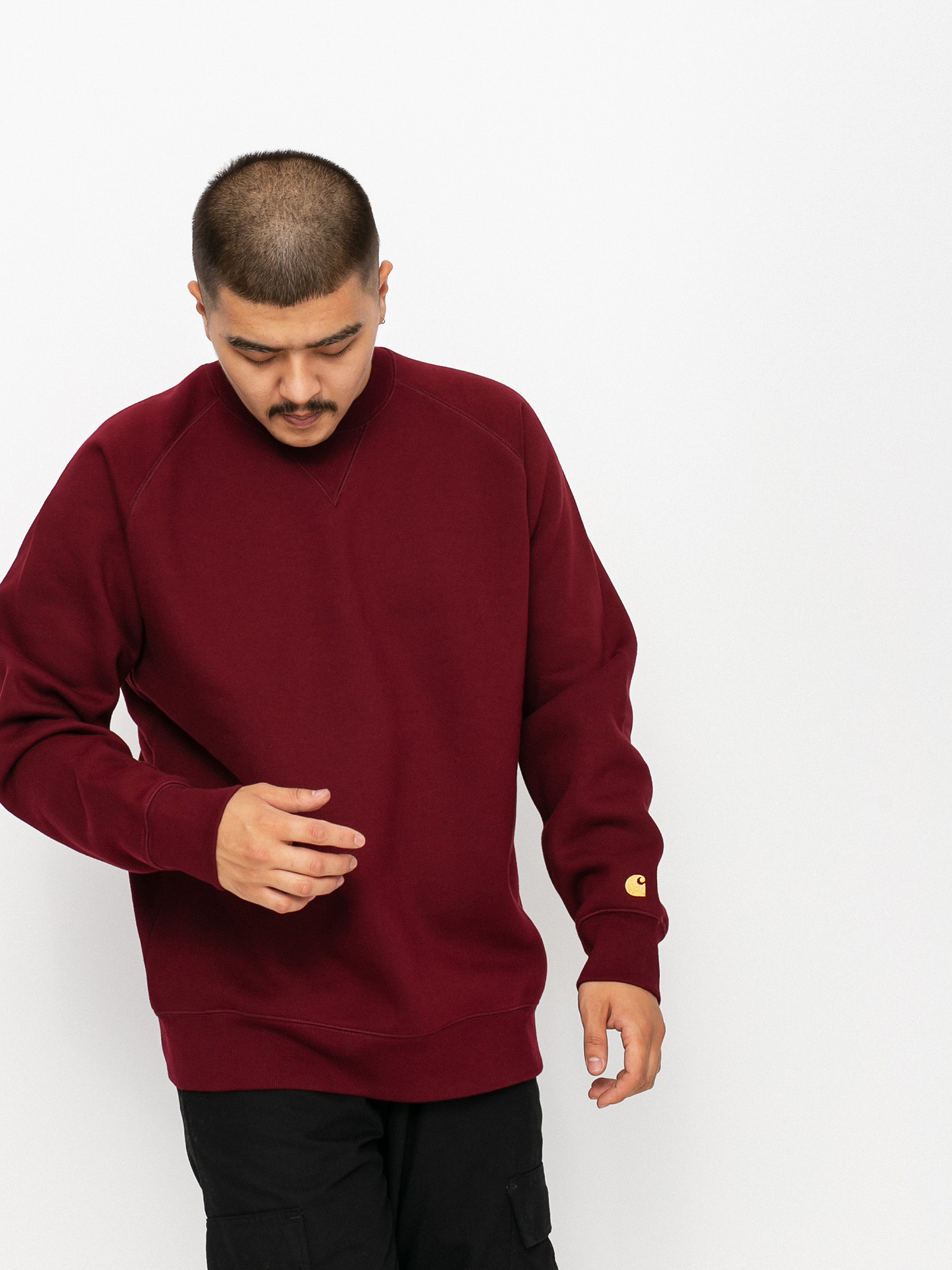 Carhartt WIP Chase Sweatshirt burgundy (jam/gold)