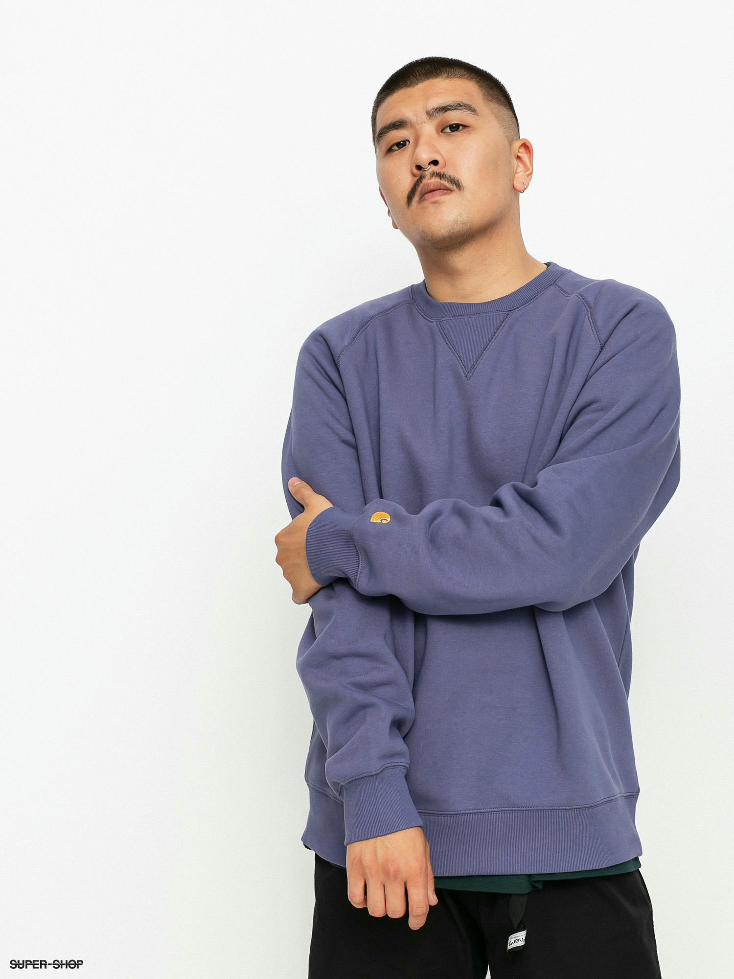 Carhartt WIP Chase Sweatshirt cold viola gold