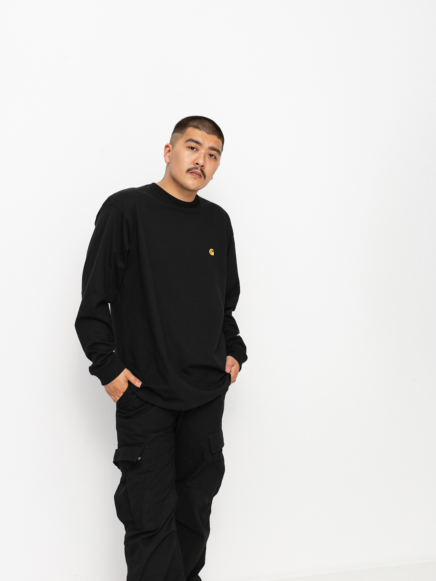 Carhartt WIP Chase Longsleeve (black/gold)
