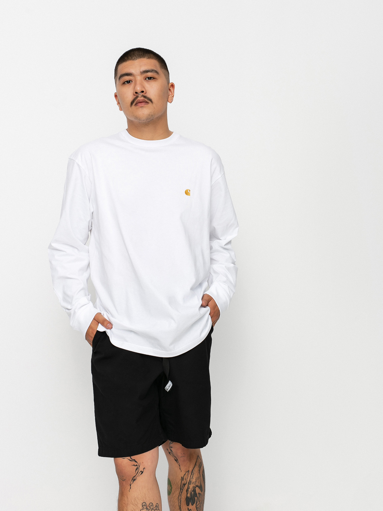 Carhartt WIP Chase Longsleeve (white/gold)