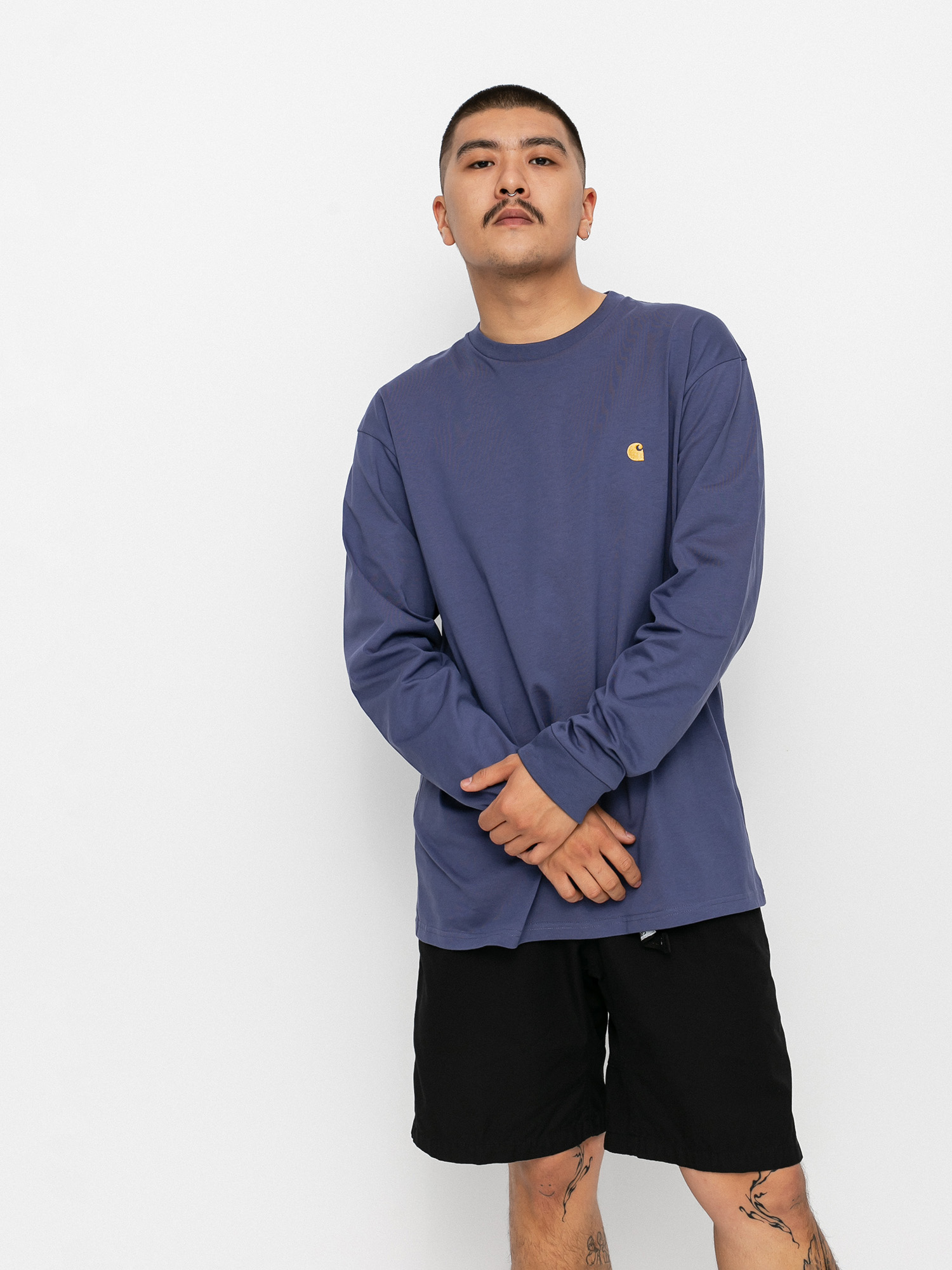 Carhartt WIP Chase Longsleeve (cold viola/gold)