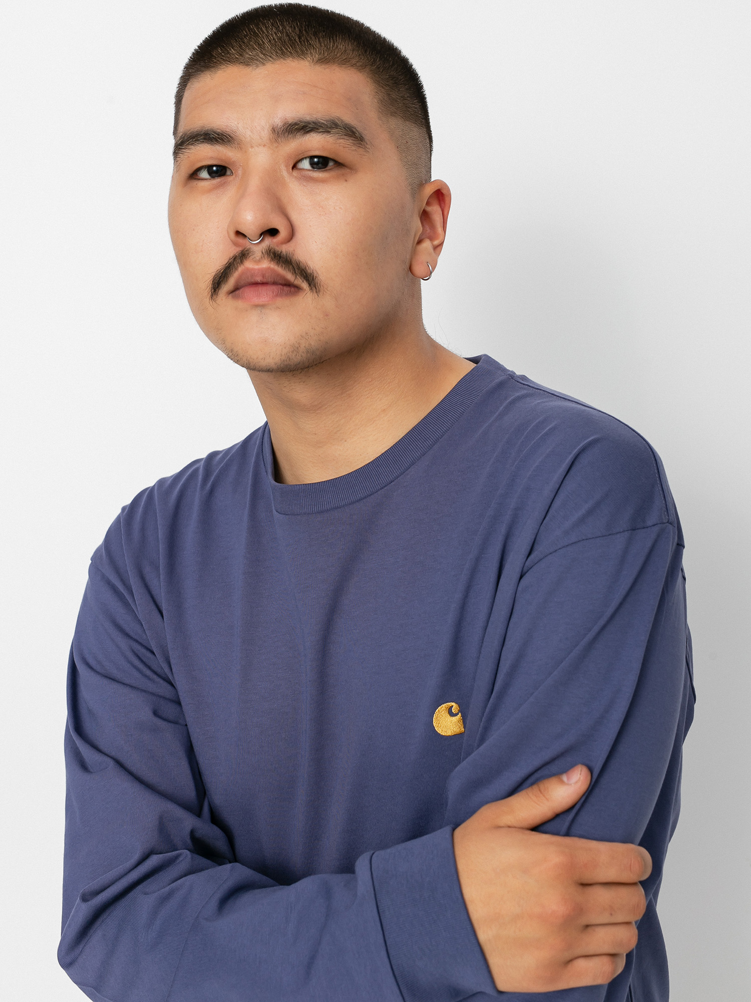 Carhartt WIP Chase Longsleeve (cold viola/gold)