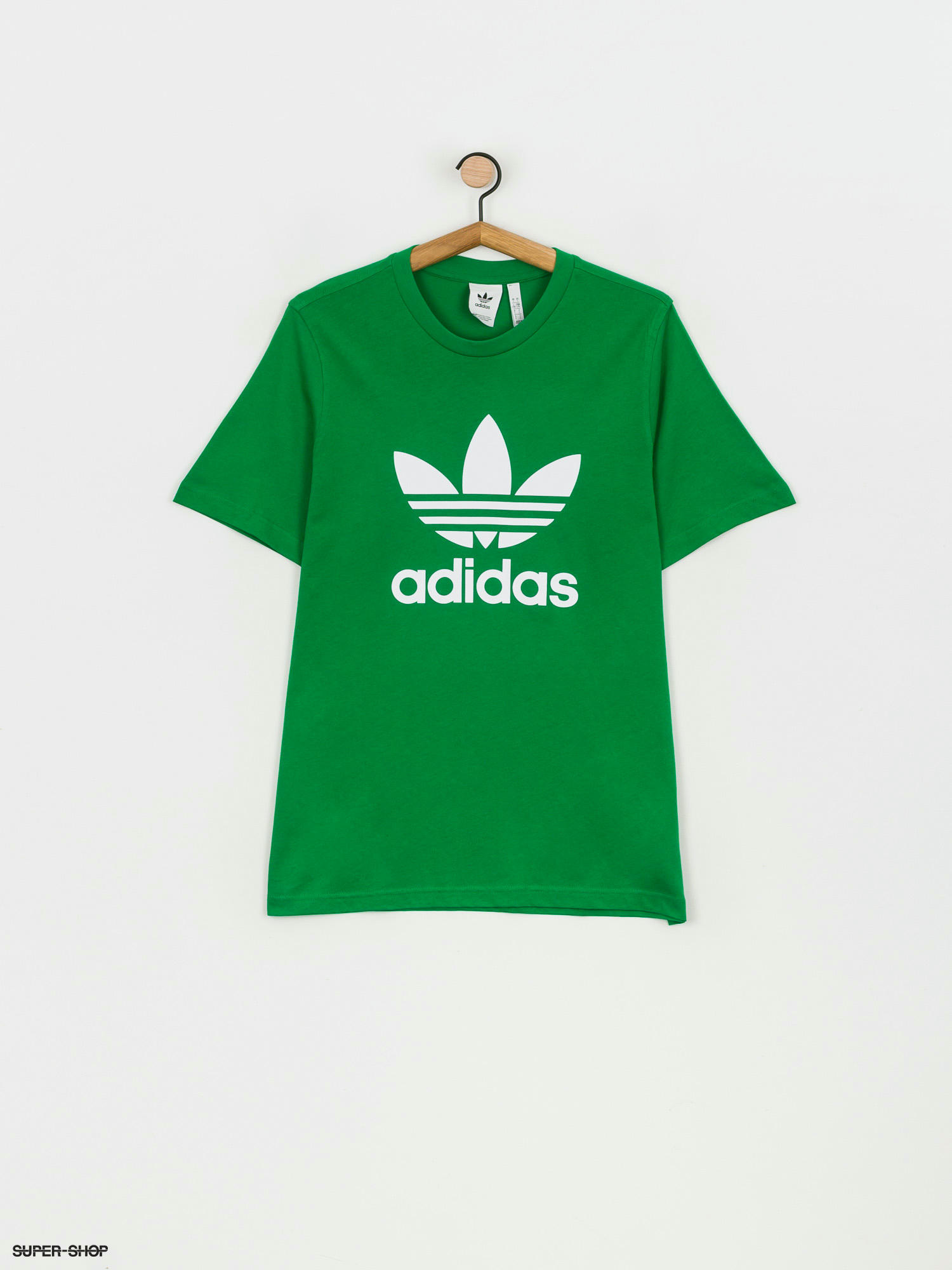 adidas green trefoil t shirt