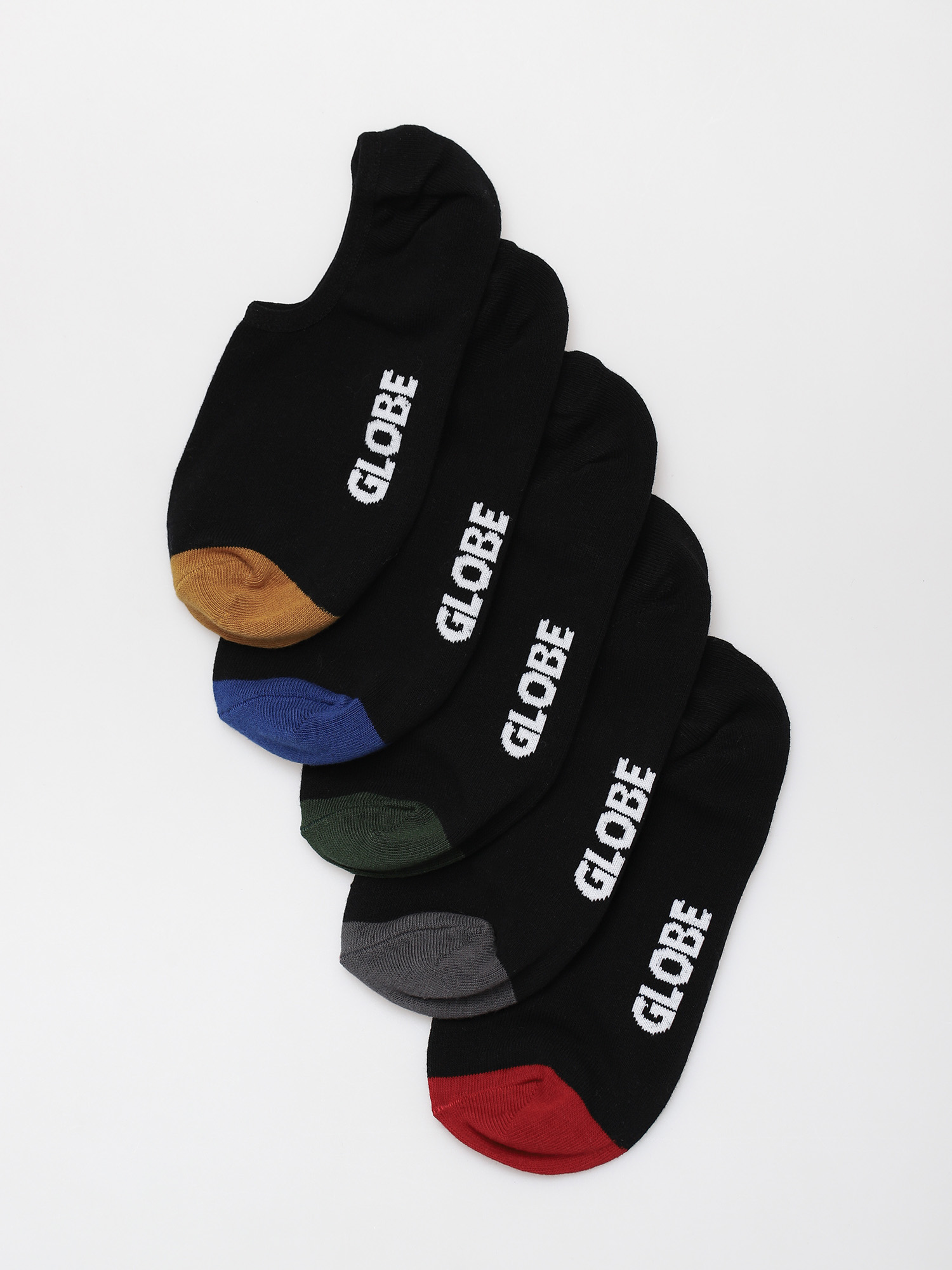 Globe Dip Invisible 5 Pack Socks (assorted)