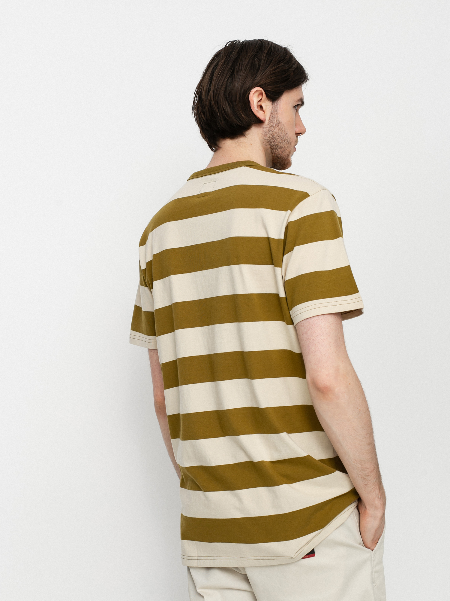Vans Color Multiplier Stripe Crew T-shirt (nutria/oatmeal)
