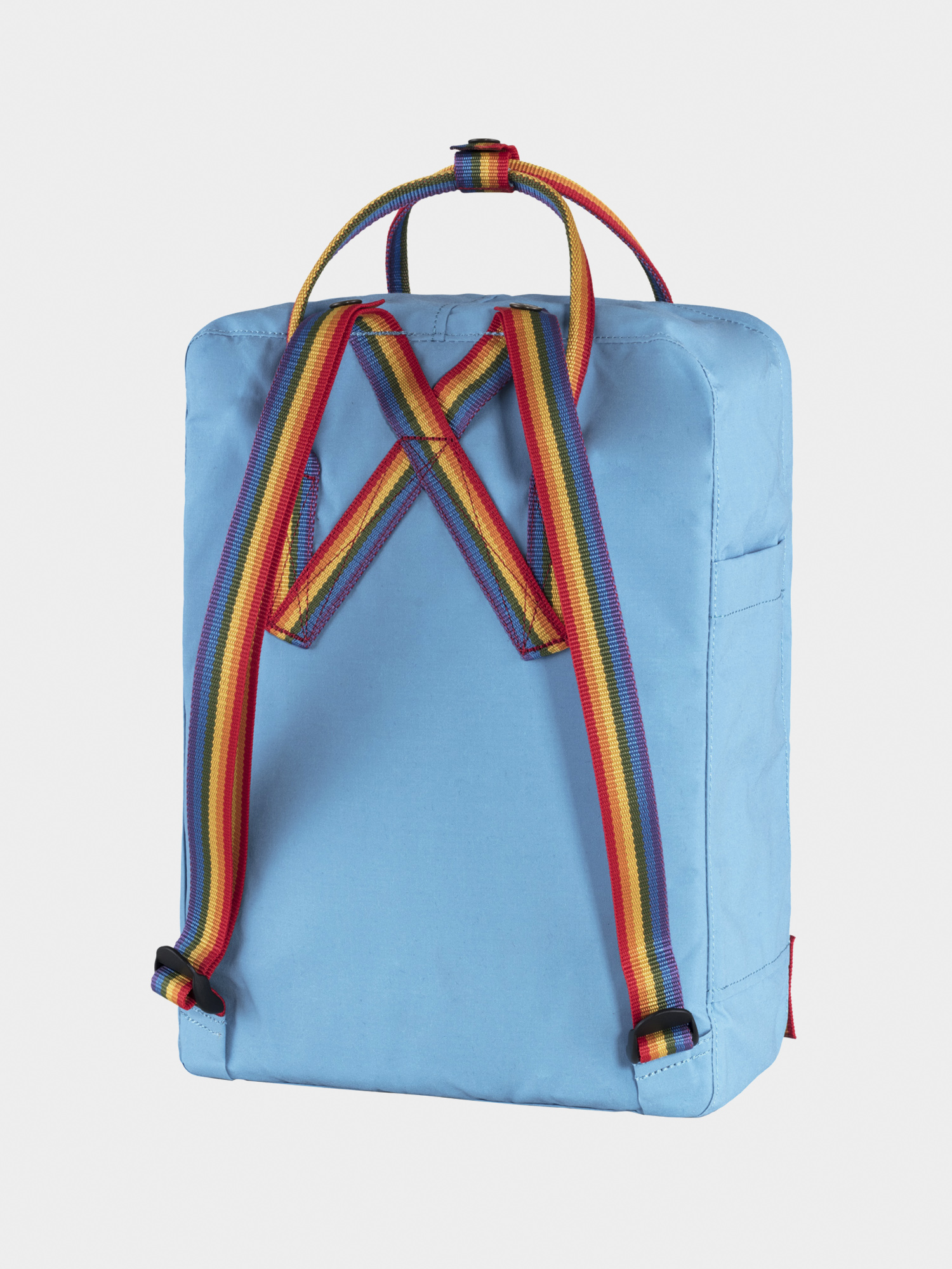 Fjallraven Kanken Rainbow Backpack (air blue/rainbow pattern)
